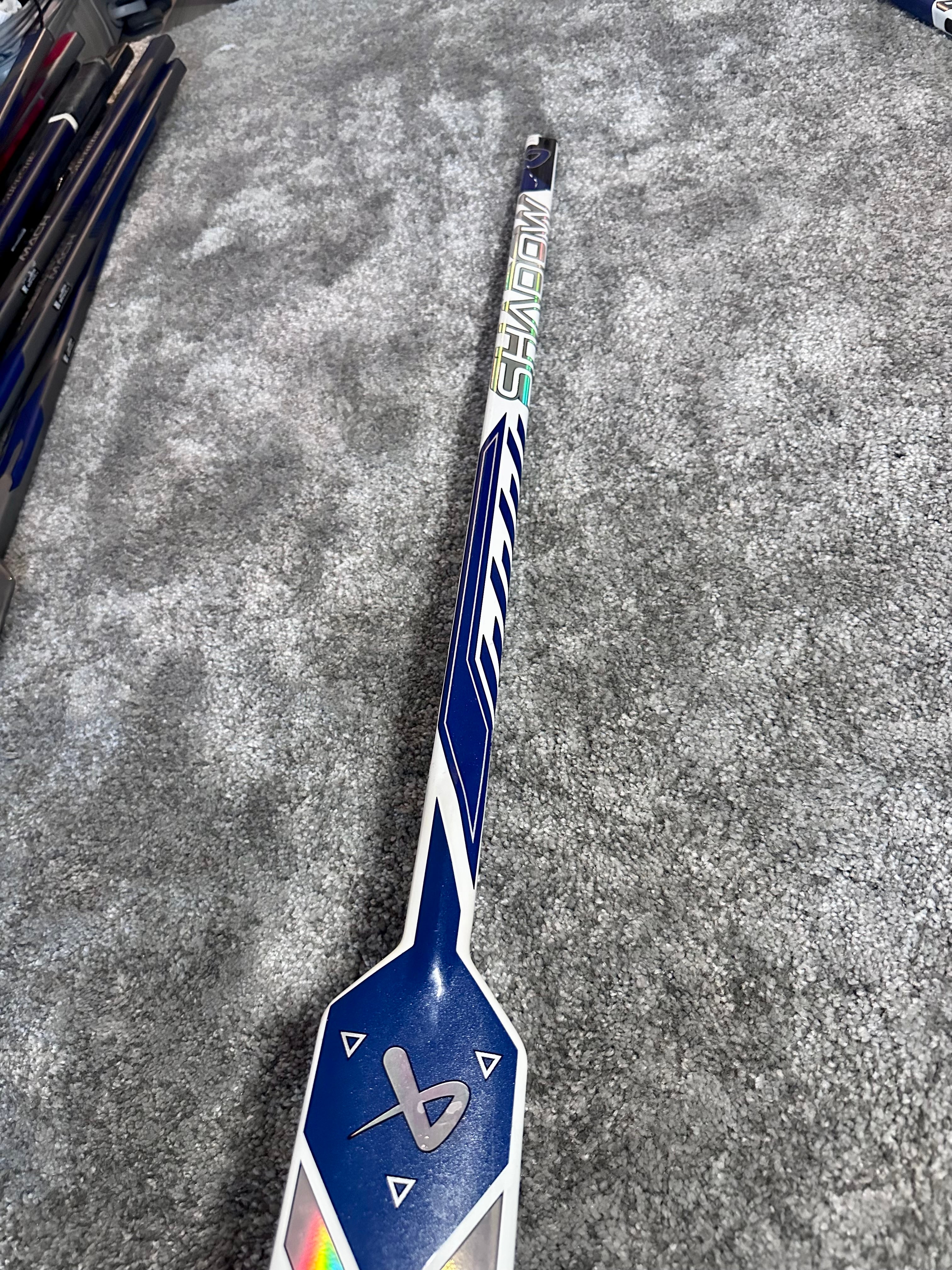 NCAA Bauer Shadow Full Right 24" White Pro Stock Goalie Stick #5