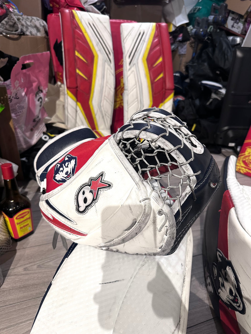 NCAA Brian’s / Vaughn Custom Optik 2 32+1 Full Right Pro Stock Goalie Full Set