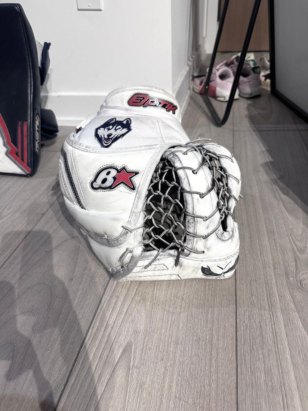 NCAA Brians custom optik 3 pro stock full right 32+1 goalie full set