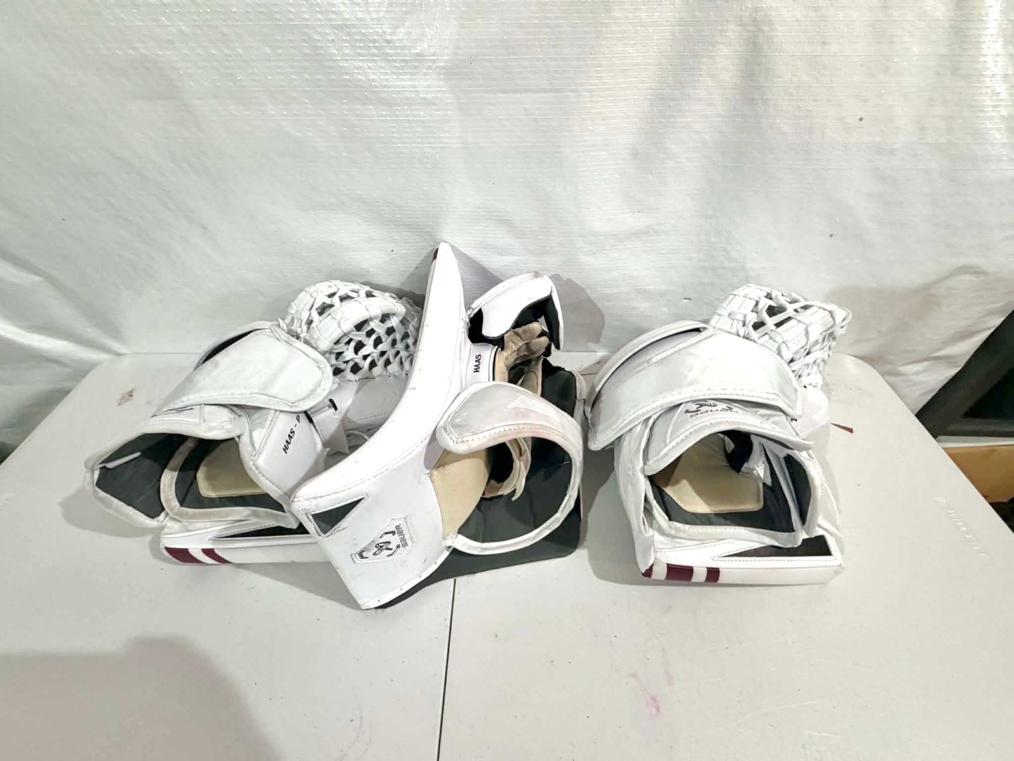 NCAA bauer mach pro stock goalie glove full set