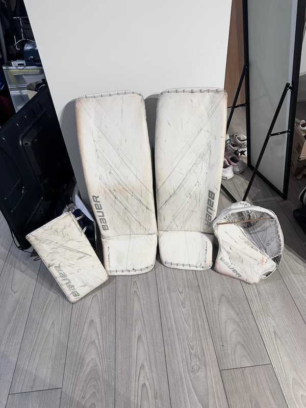 Bauer Hyperlite 2 / Mach White Pro Stock Goalie Full Set
