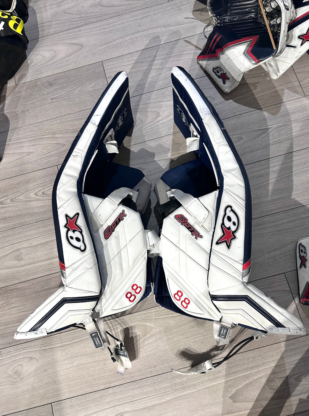 NCAA Brians custom optik 3 pro stock full right 32+1 goalie full set