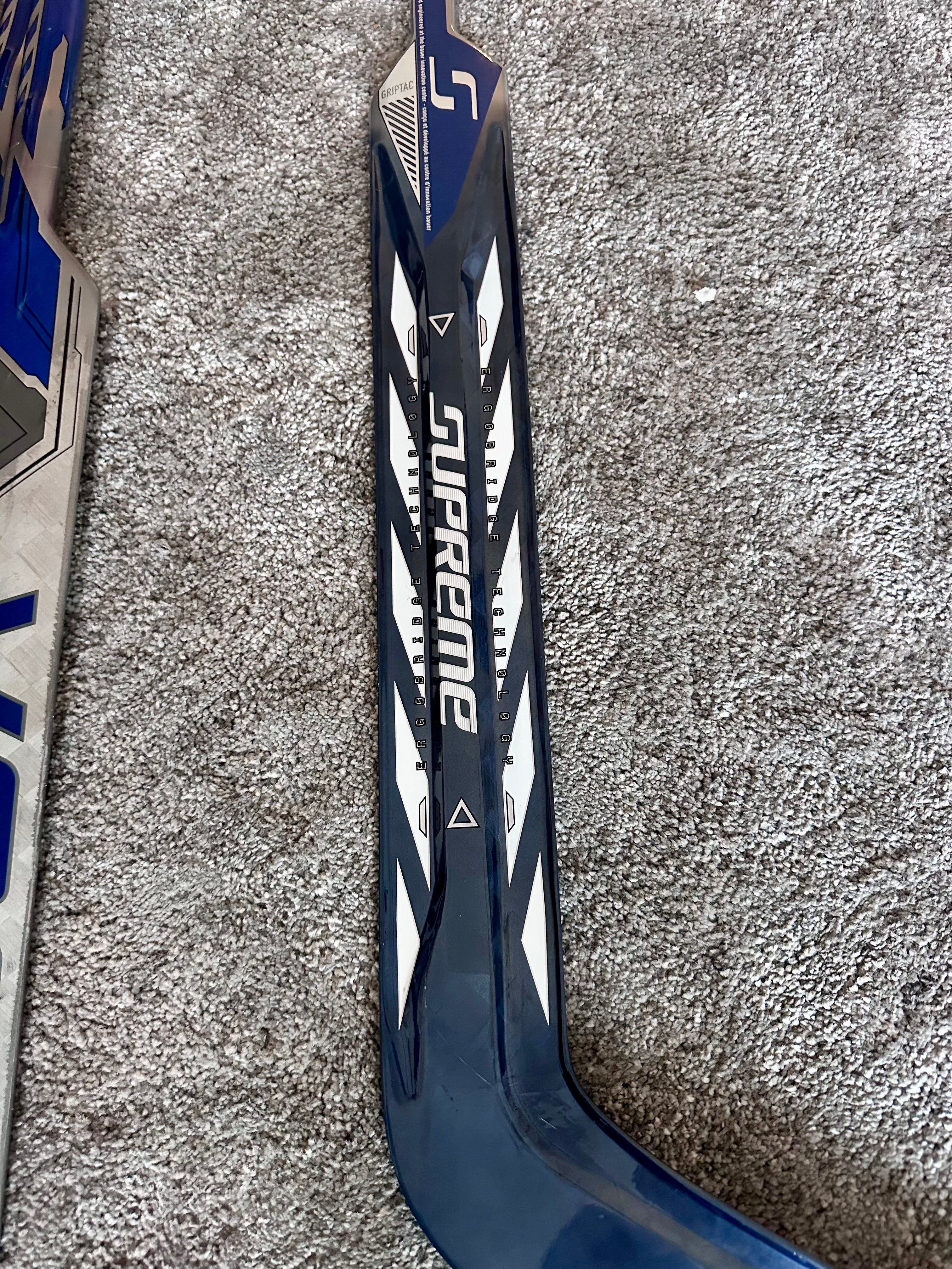 NCAA Bauer Shadow Full Right 24" Navy Pro Stock Goalie Stick #1