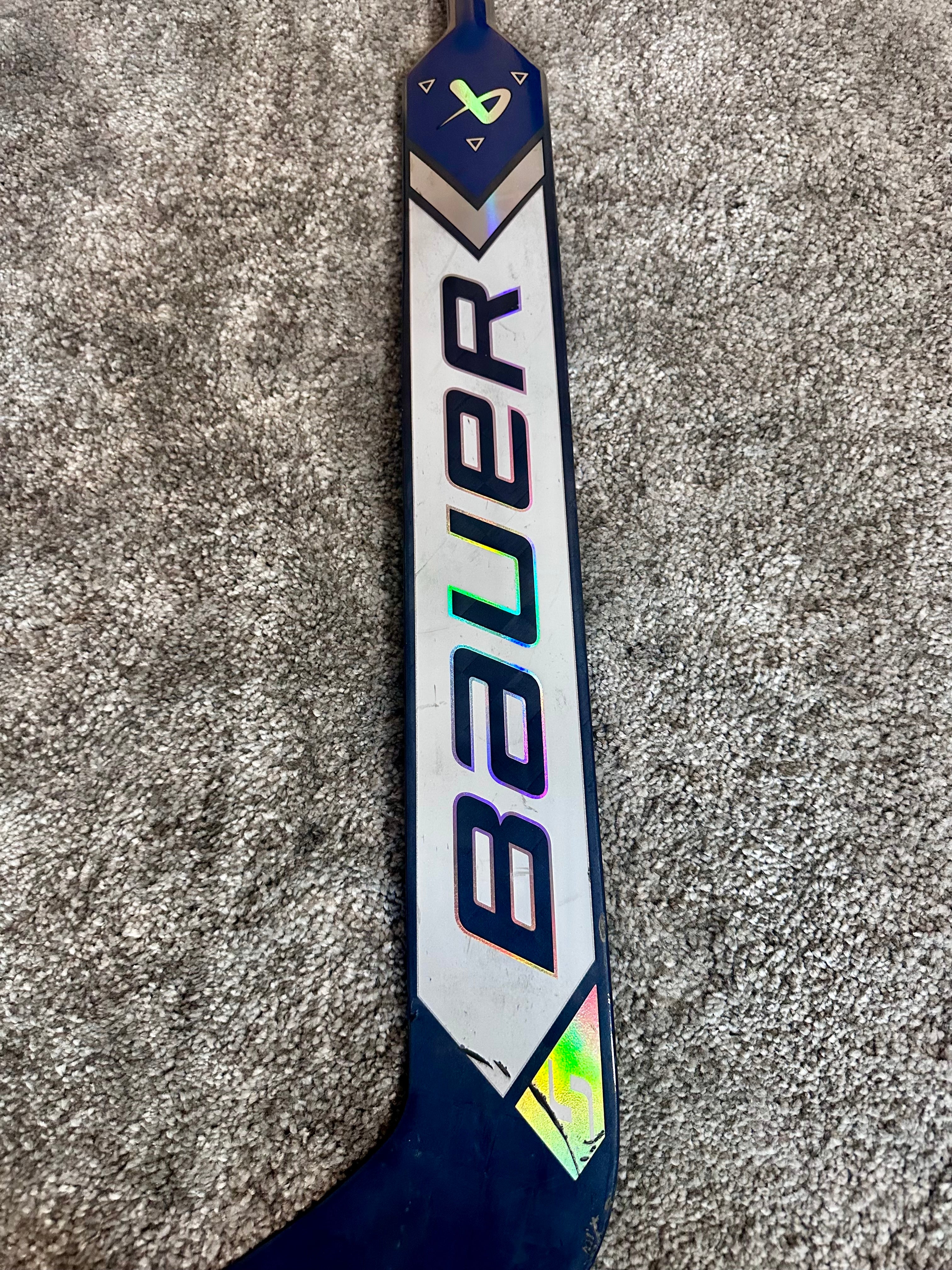 NCAA Bauer Shadow Full Right 24" Navy Pro Stock Goalie Stick #5