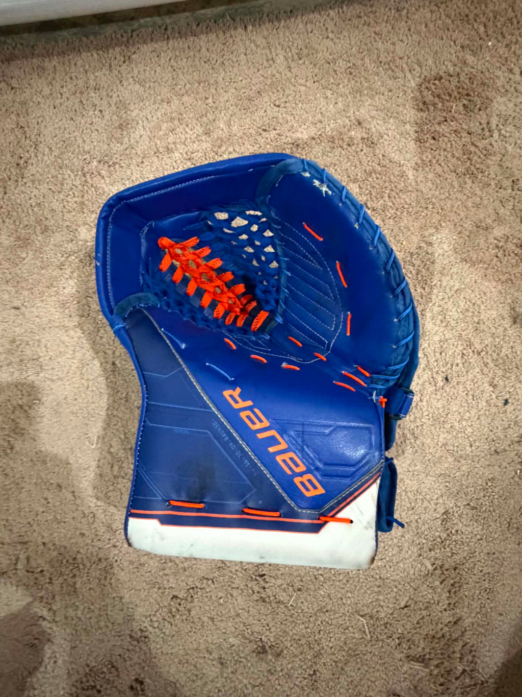 Bauer Mach pro stock goalie glove and blocker set