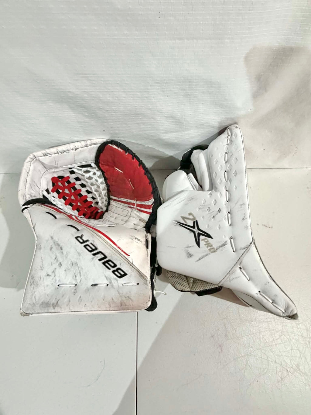 Bauer 2X/2S Pro Regular Pro Stock goalie glove and blocker set