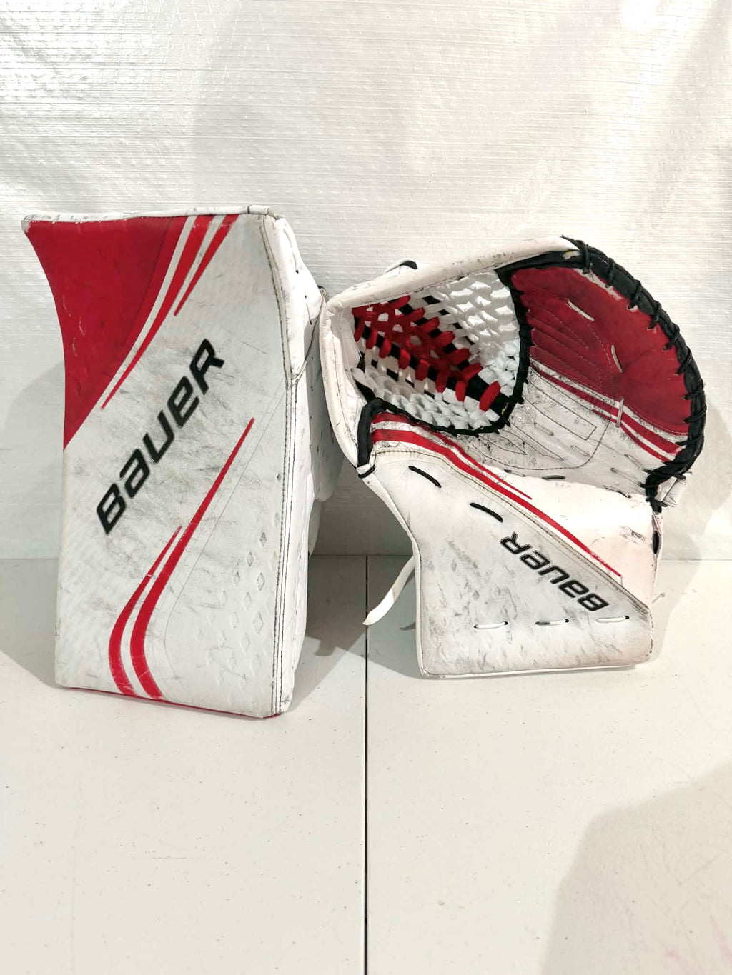 Bauer 2X/2S Pro Regular Pro Stock goalie glove and blocker set