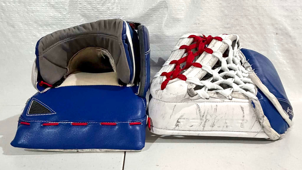 Bauer Digit Print Shadow Pro Stock goalie glove and blocker