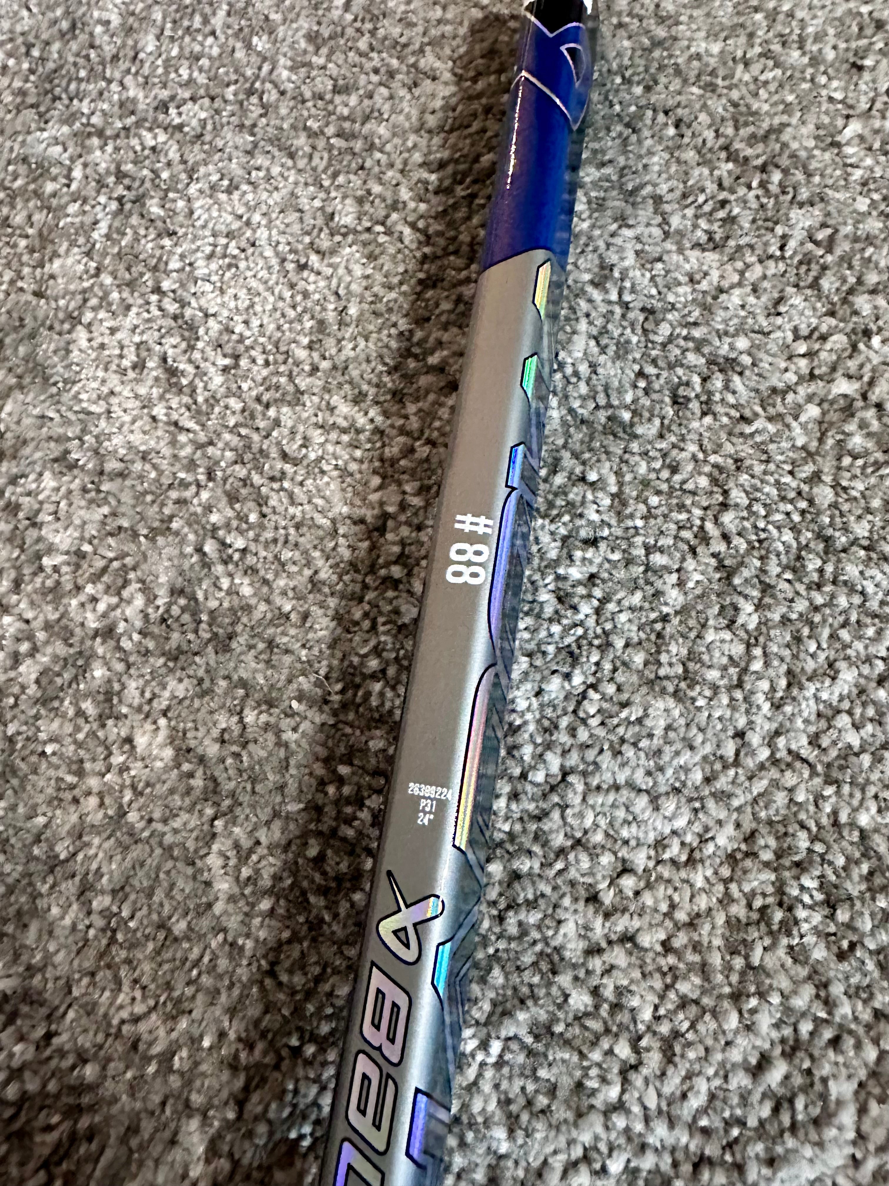 NCAA Bauer Shadow Full Right 24" Navy Pro Stock Goalie Stick #5