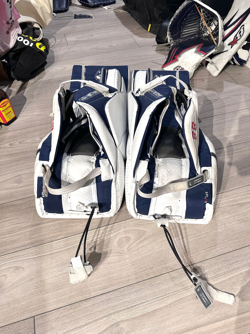 NCAA Brians custom optik 3 pro stock full right 32+1 goalie full set