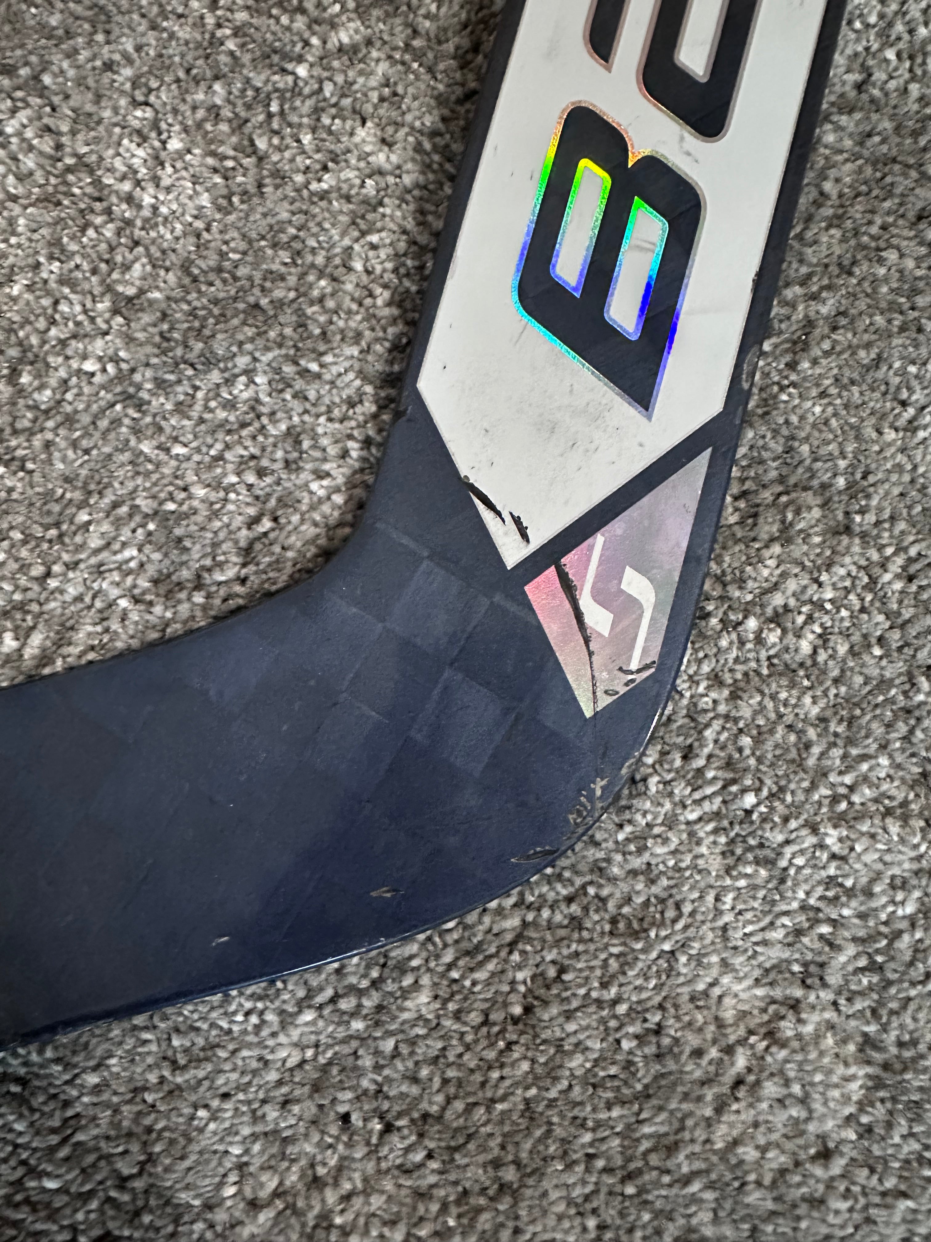 NCAA Bauer Shadow Full Right 24" Navy Pro Stock Goalie Stick #5