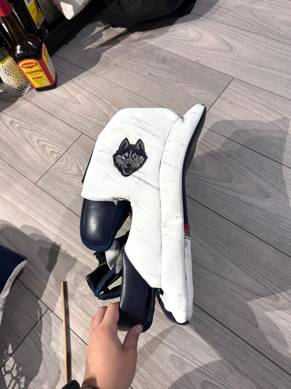 NCAA Brians custom optik 3 pro stock full right 32+1 goalie full set