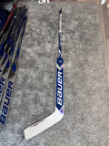 NCAA Bauer Shadoe Full Right 24" White Pro Stock Goalie Stick #3