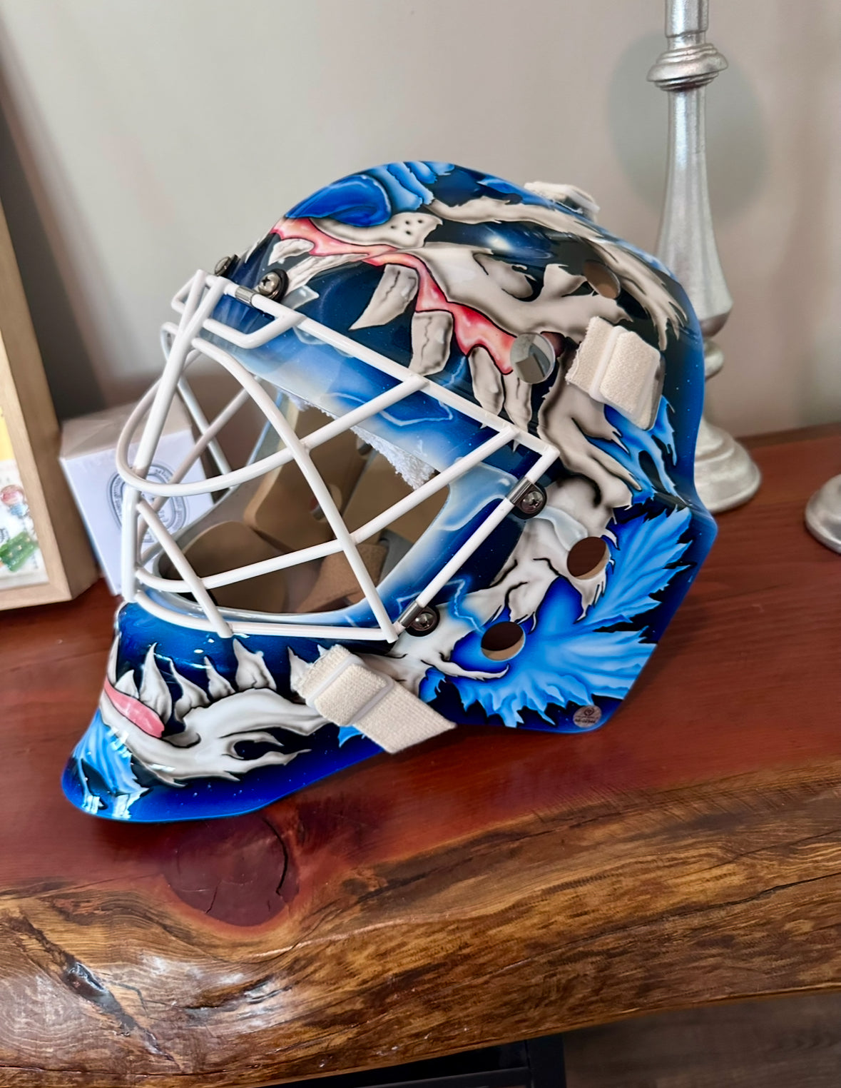 Ilya Samsonov 2023-2024 mad dog Toronto tribute replica goalie mask - autographed