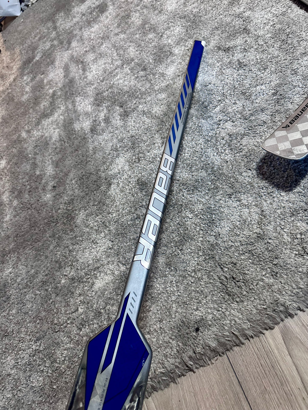 New NCAA Bauer mach 25” Full Right Pro Stock Goalie Stick