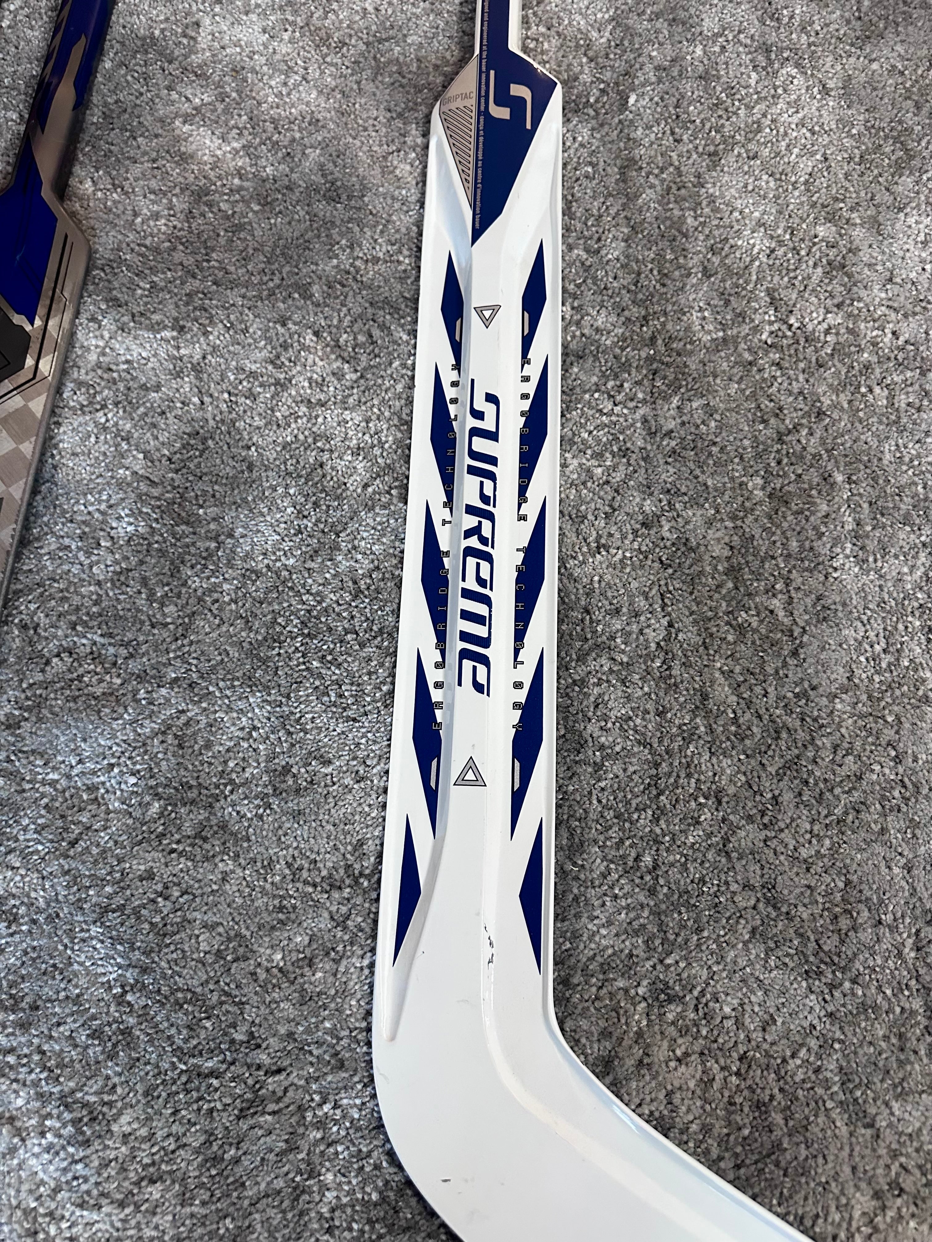 NCAA Bauer Shadow Full Right 24" White Pro Stock Goalie Stick #2