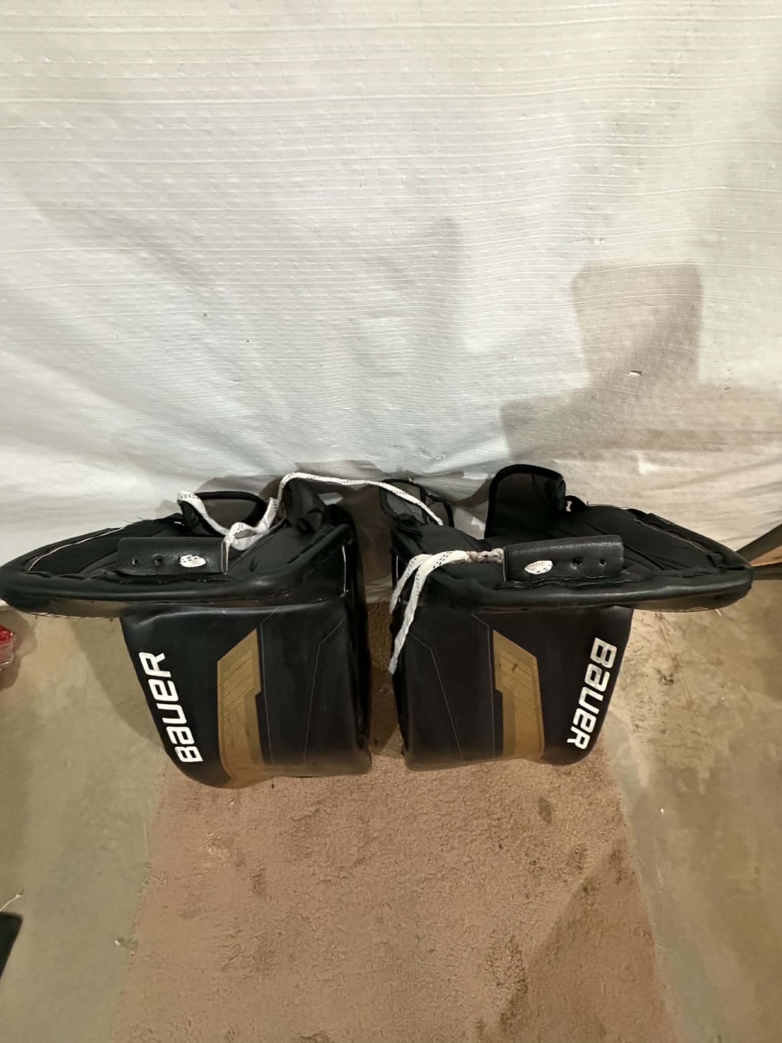NCAA bauer shadow 35+1 pro stock goalie leg pads