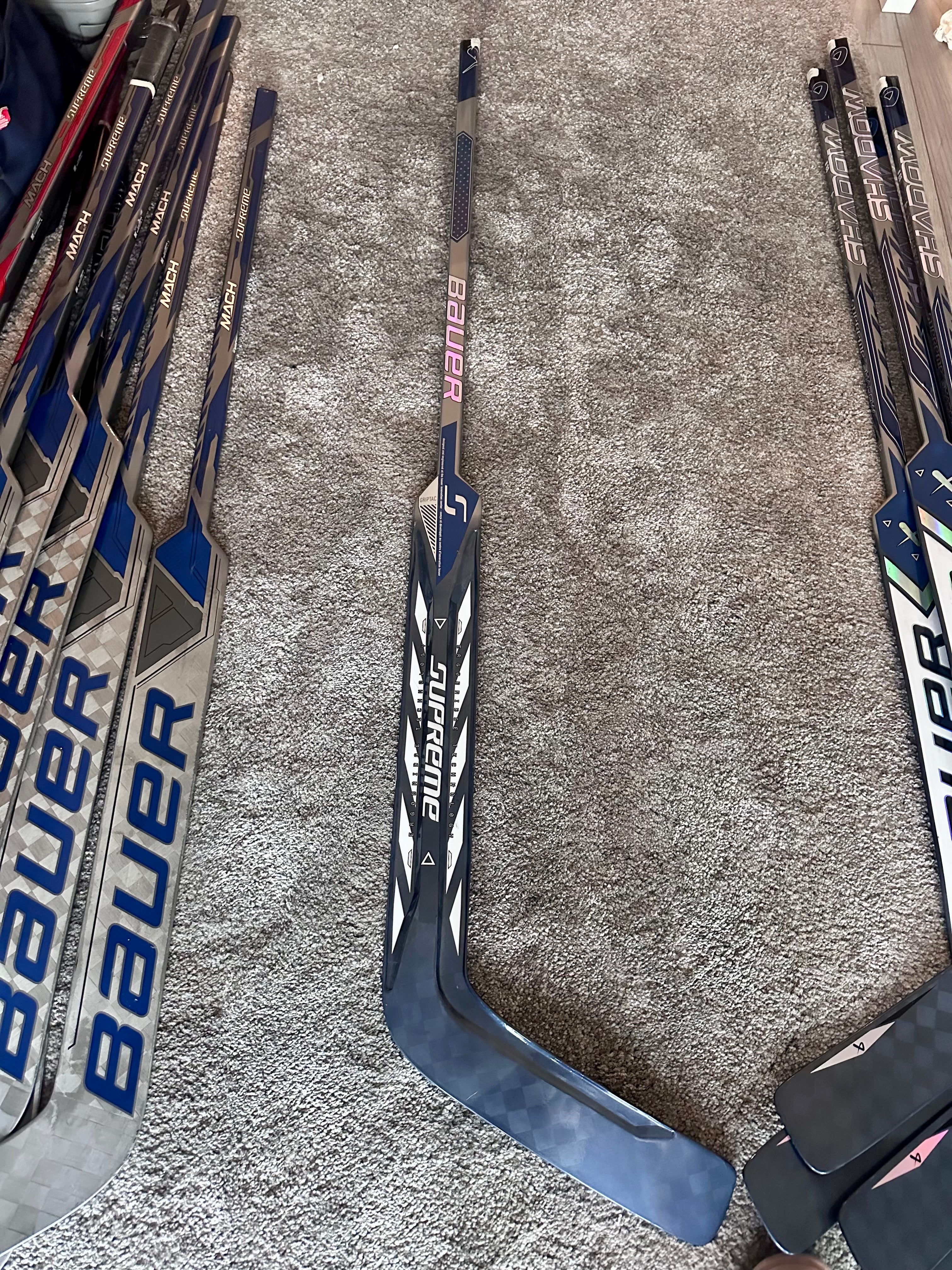 NCAA Bauer Shadow Full Right 24" Navy Pro Stock Goalie Stick #2