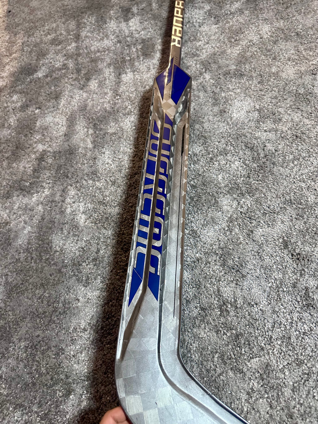 New NCAA Bauer mach 25” Full Right Pro Stock Goalie Stick #3