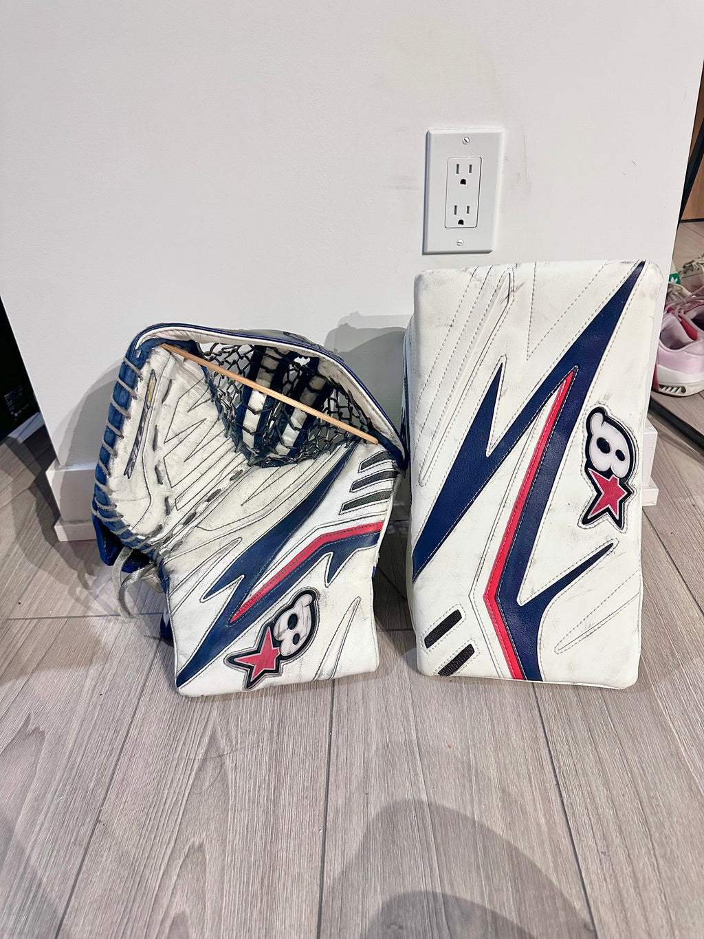 NCAA Brian Optik 2 32+1 Full Right Pro Stock Goalie Full Set