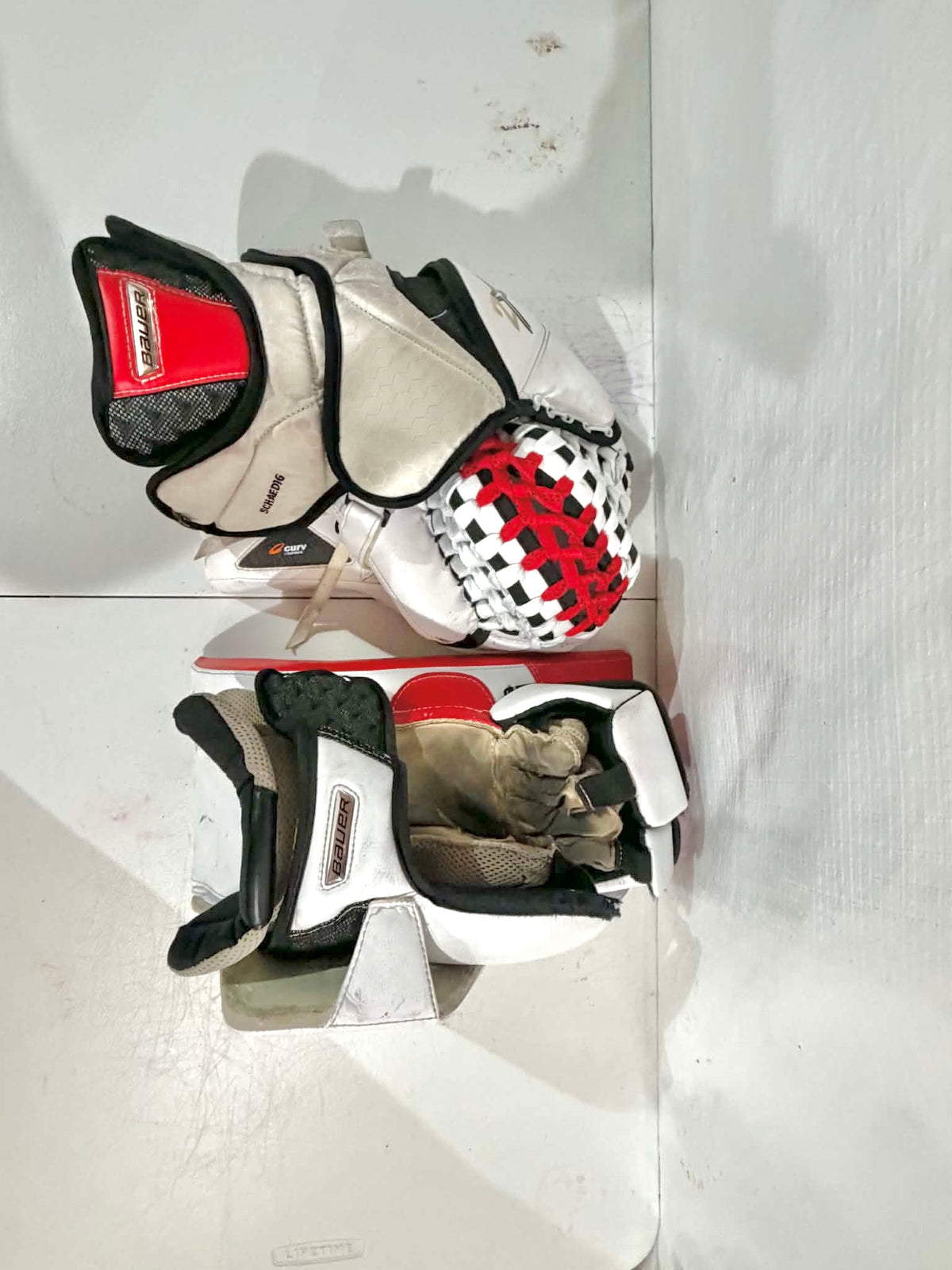Bauer 2X/2S Pro Regular Pro Stock goalie glove and blocker set