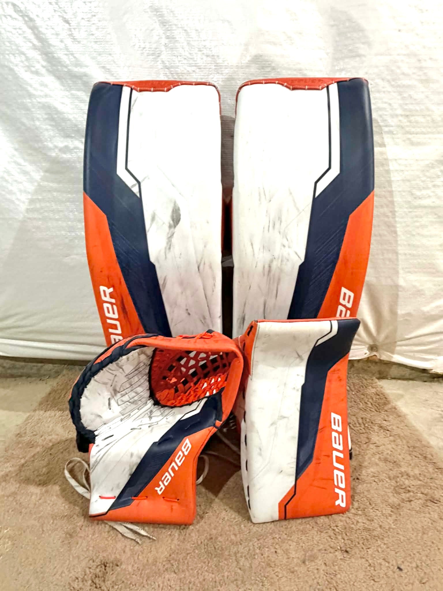 OHL Bauer Shadow Full Right 36+1 pro stock Goalie Full Set