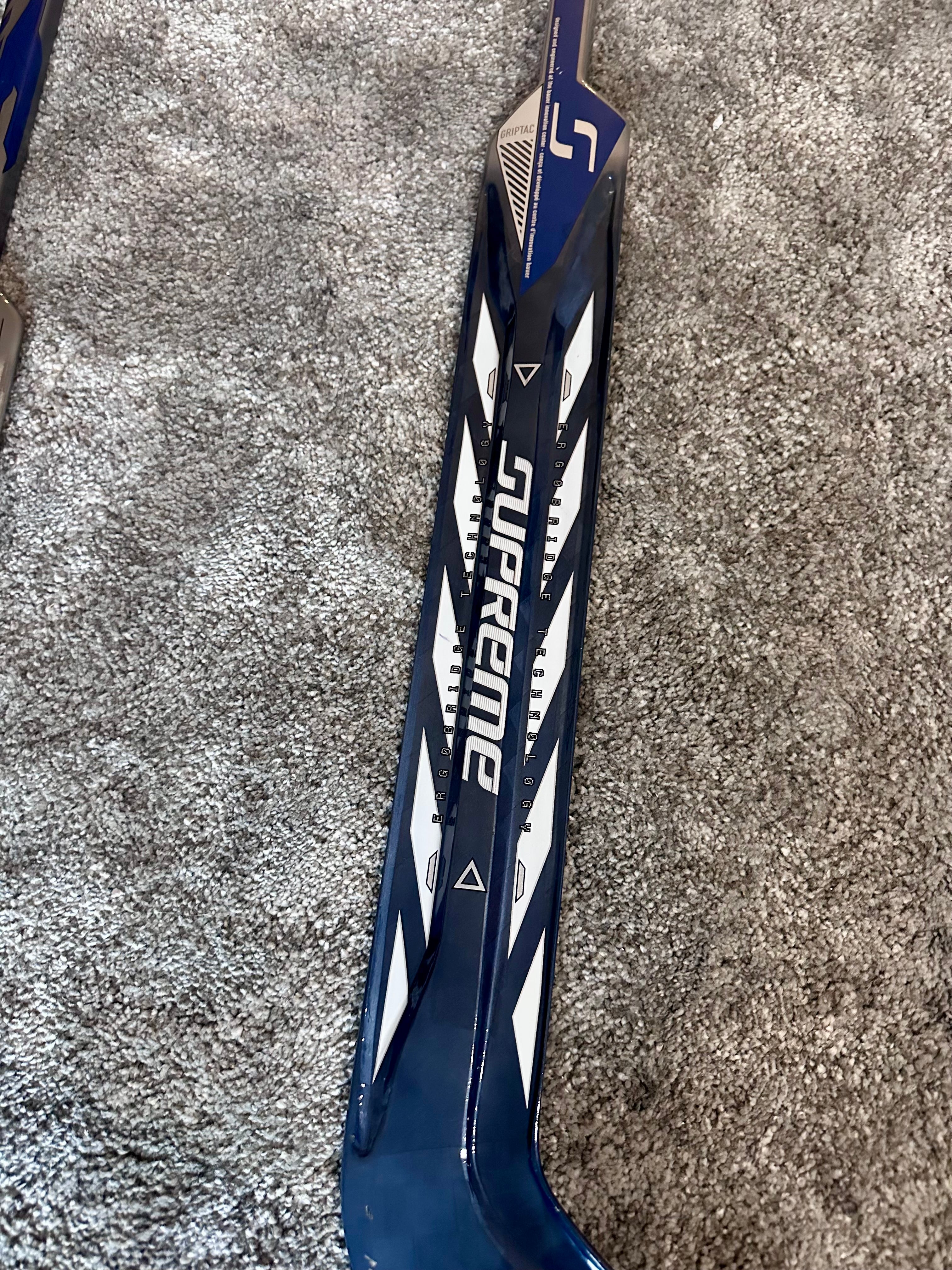 NCAA Bauer Shadow Full Right 24" Navy Pro Stock Goalie Stick #6