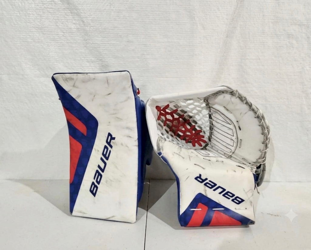 Bauer Digit Print Shadow Pro Stock goalie glove and blocker