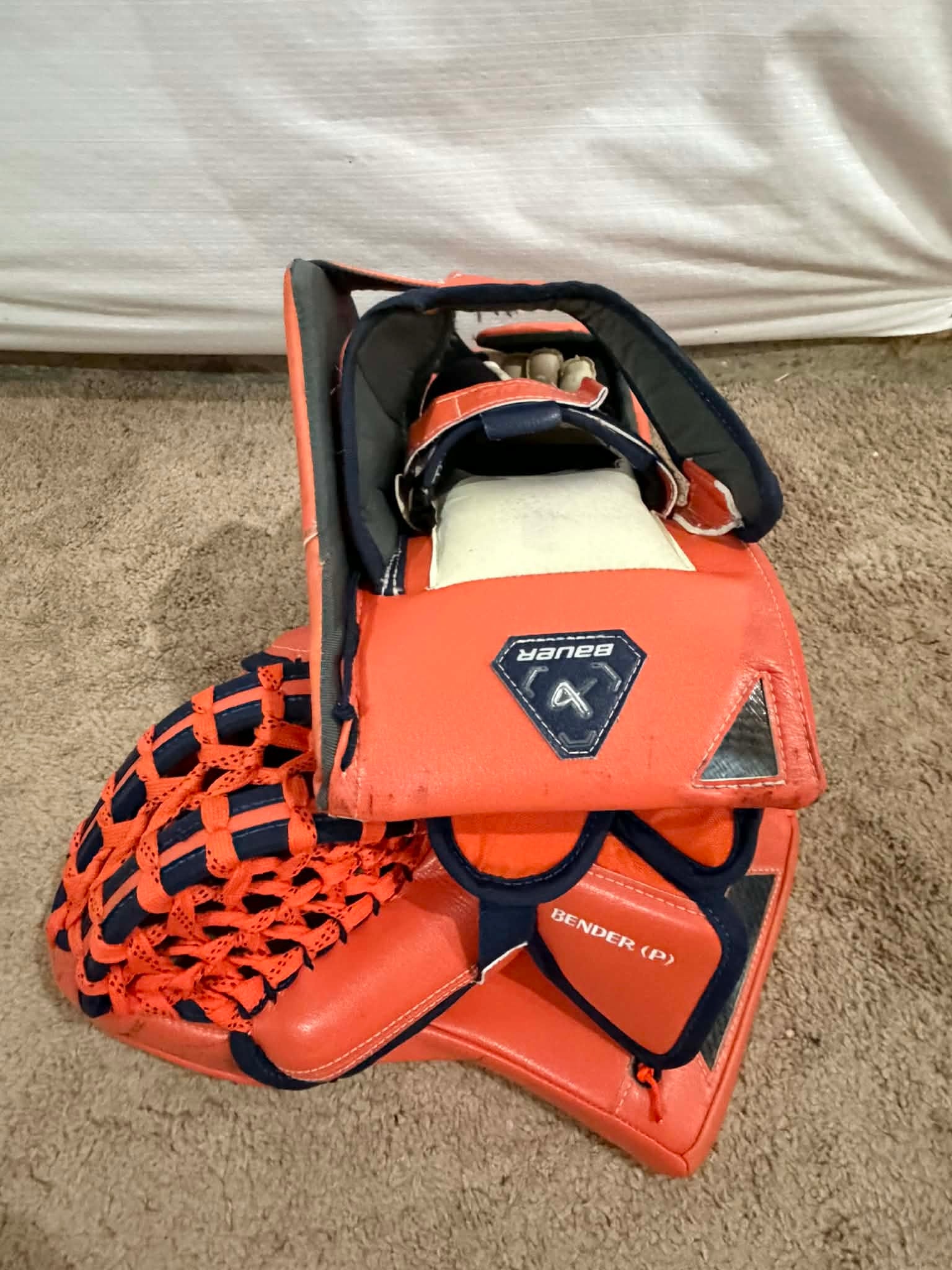 OHL Bauer Shadow Full Right 36+1 pro stock Goalie Full Set