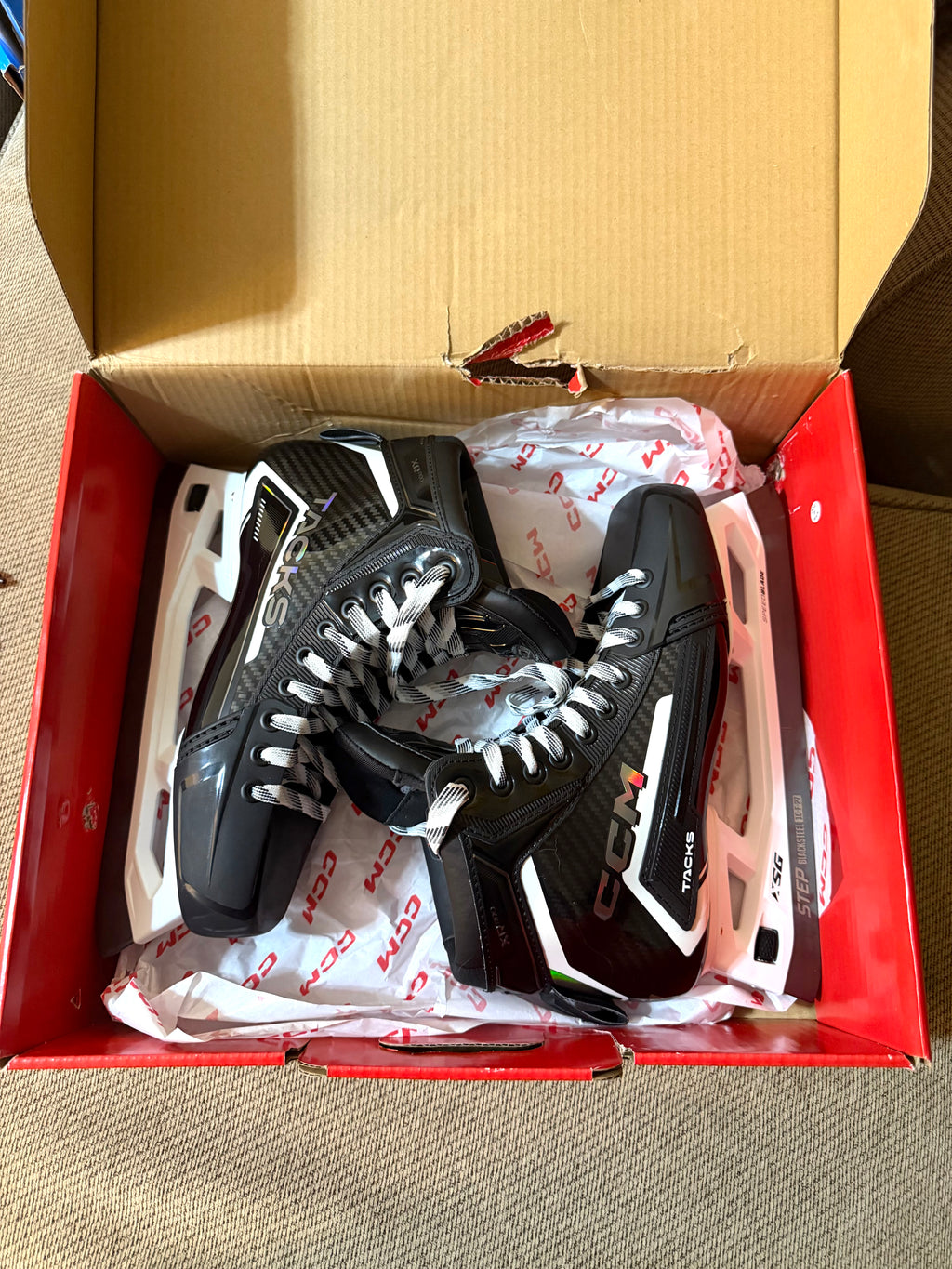 New 2026 CCM Tacks XR Hockey size 8 Goalie Skates