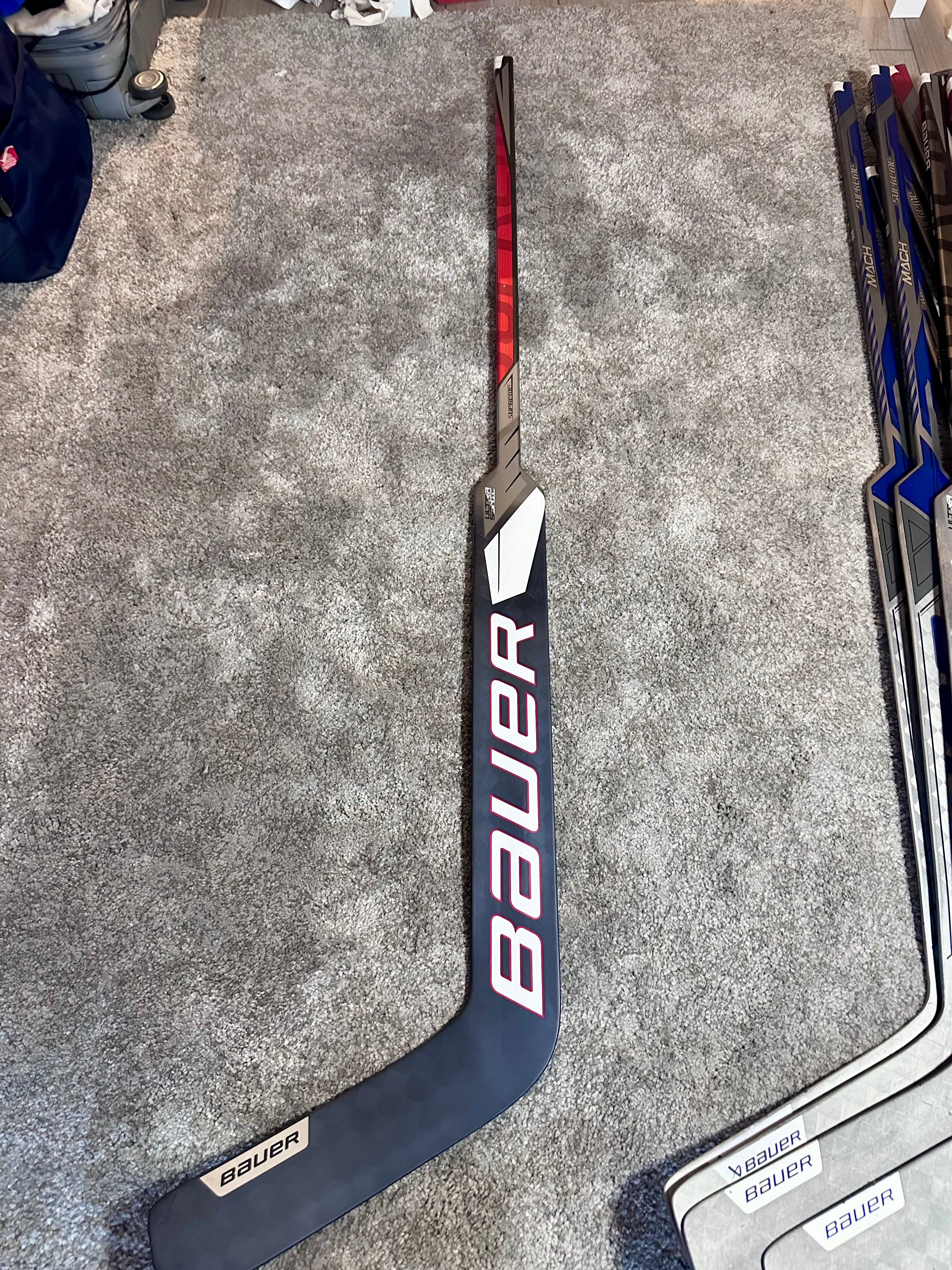 New NCAA Bauer Ultrsonic 25” Full Right Pro Stock Goalie Stick