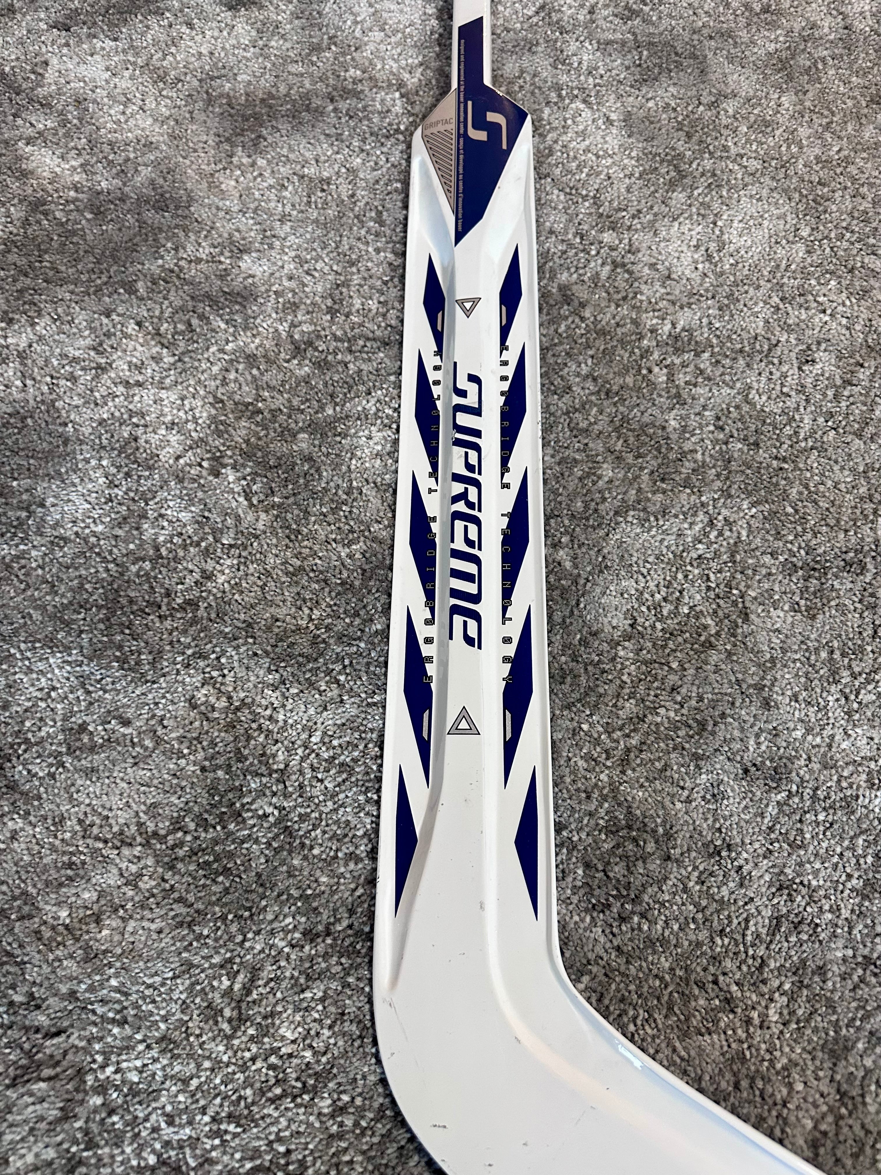 NCAA Bauer Shadoe Full Right 24" White Pro Stock Goalie Stick #3