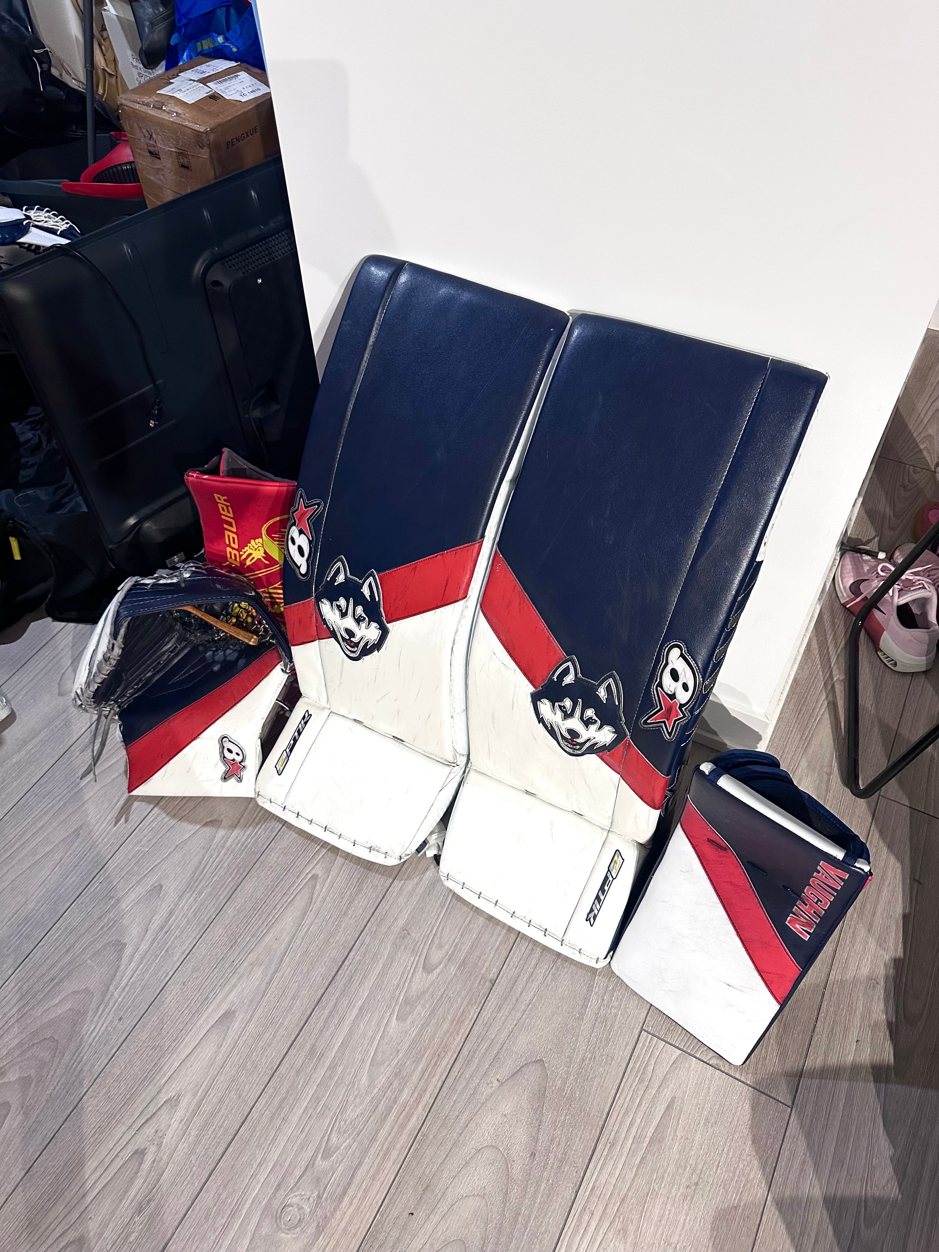 NCAA Brian’s / Vaughn Custom Optik 2 32+1 Full Right Pro Stock Goalie Full Set