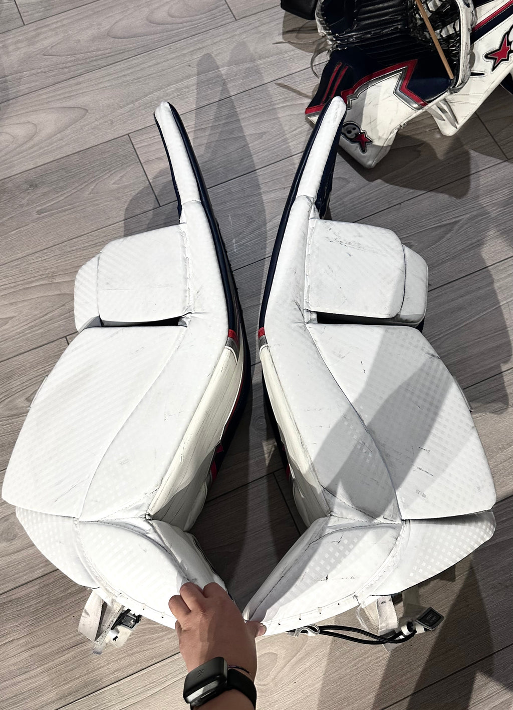 NCAA Brians custom optik 3 pro stock full right 32+1 goalie full set