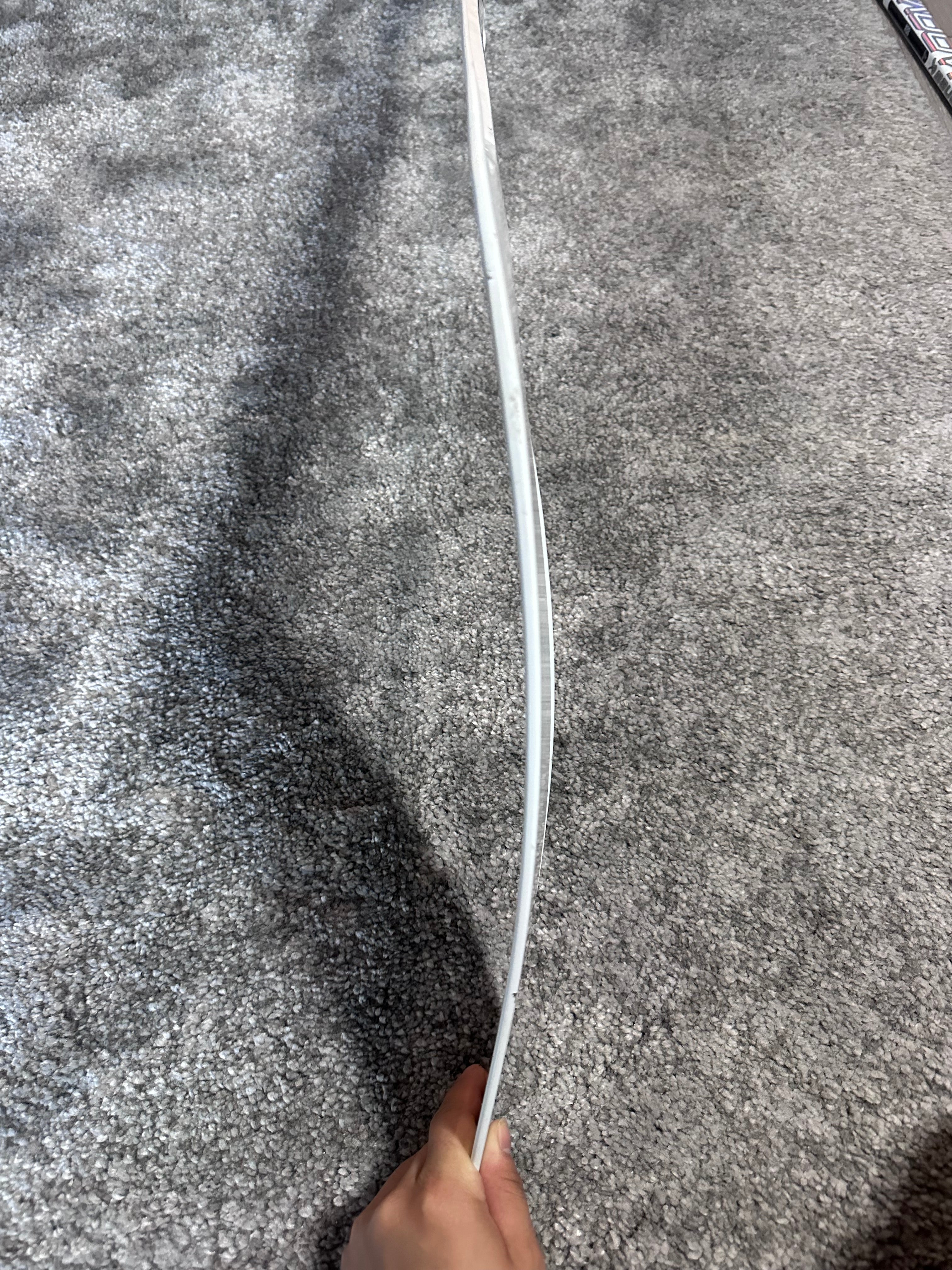 NCAA Bauer Shadow Full Right 24" White Pro Stock Goalie Stick #7