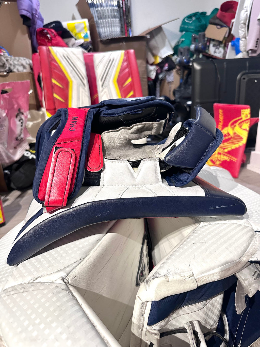 NCAA Brian’s / Vaughn Custom Optik 2 32+1 Full Right Pro Stock Goalie Full Set