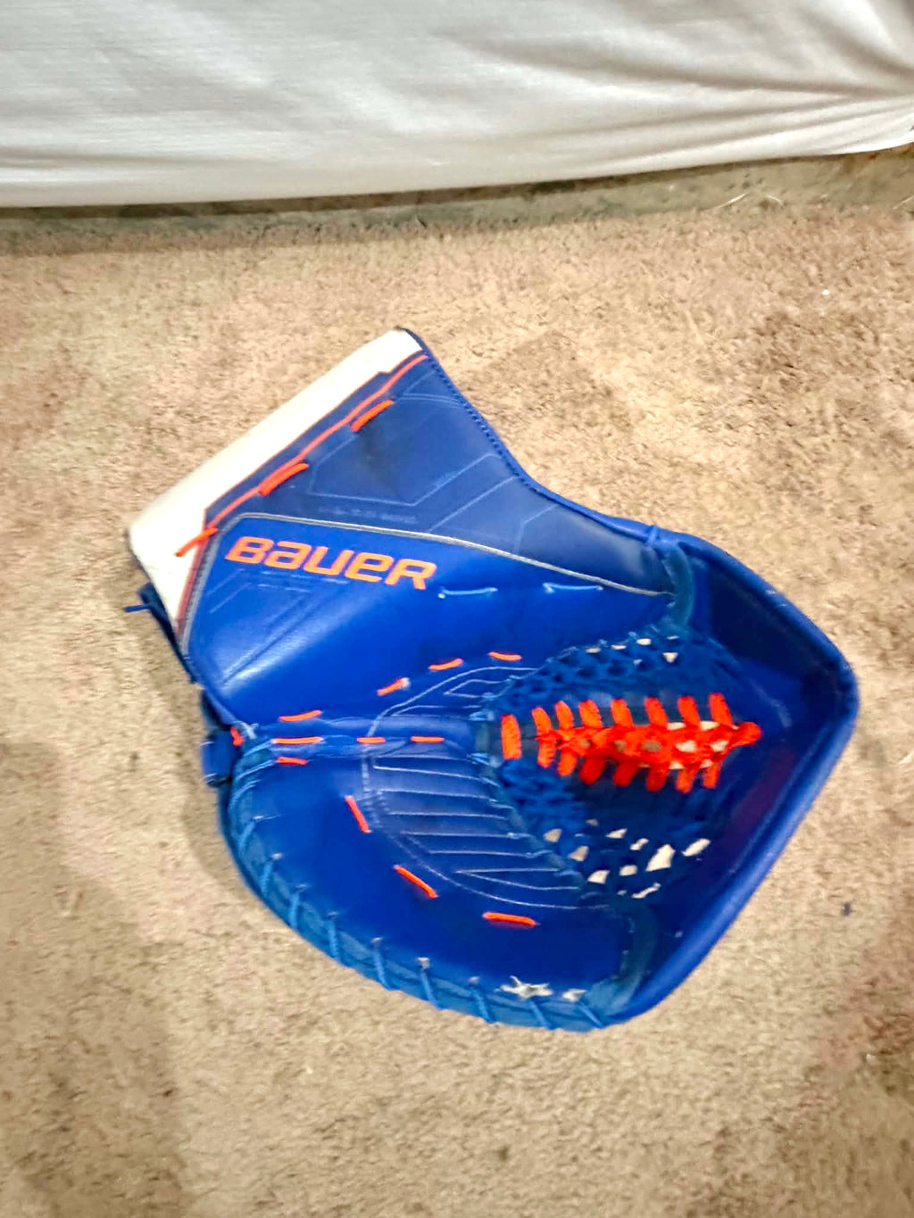Bauer Mach pro stock goalie glove and blocker set