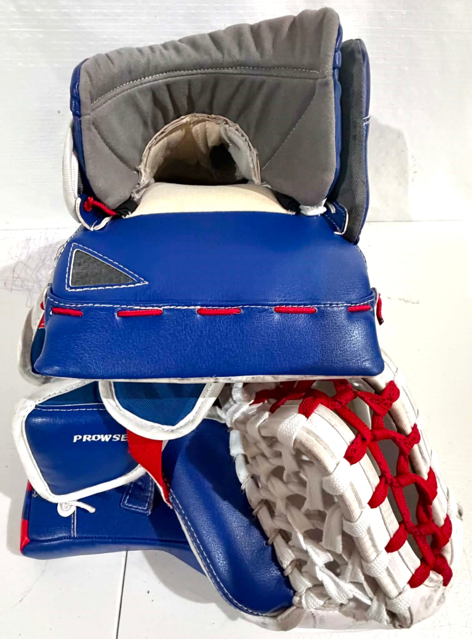 Bauer Digit Print Shadow Pro Stock goalie glove and blocker