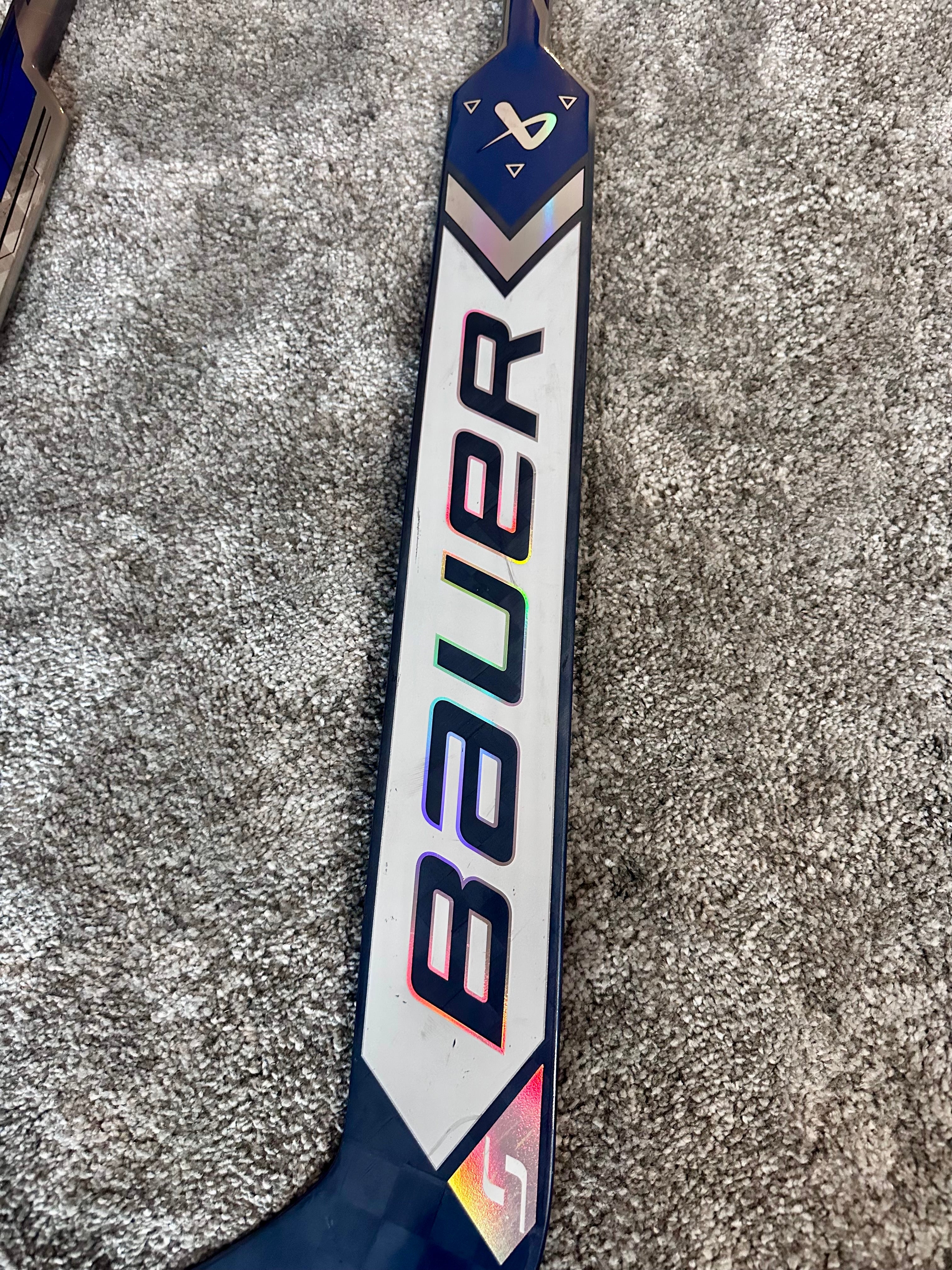 NCAA Bauer Shadow Full Right 24" Navy Pro Stock Goalie Stick #3