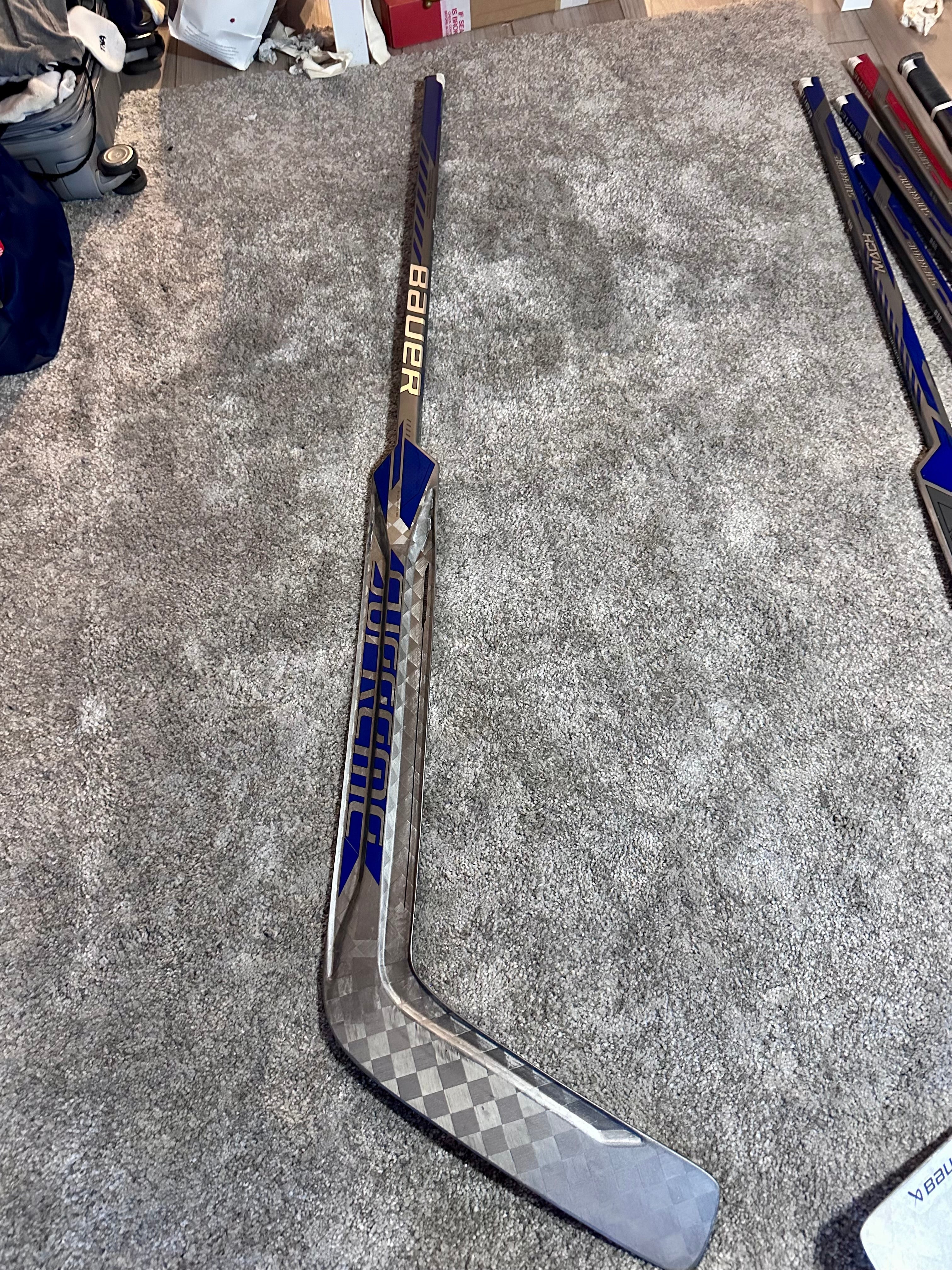 New NCAA Bauer mach 25” Full Right Pro Stock Goalie Stick