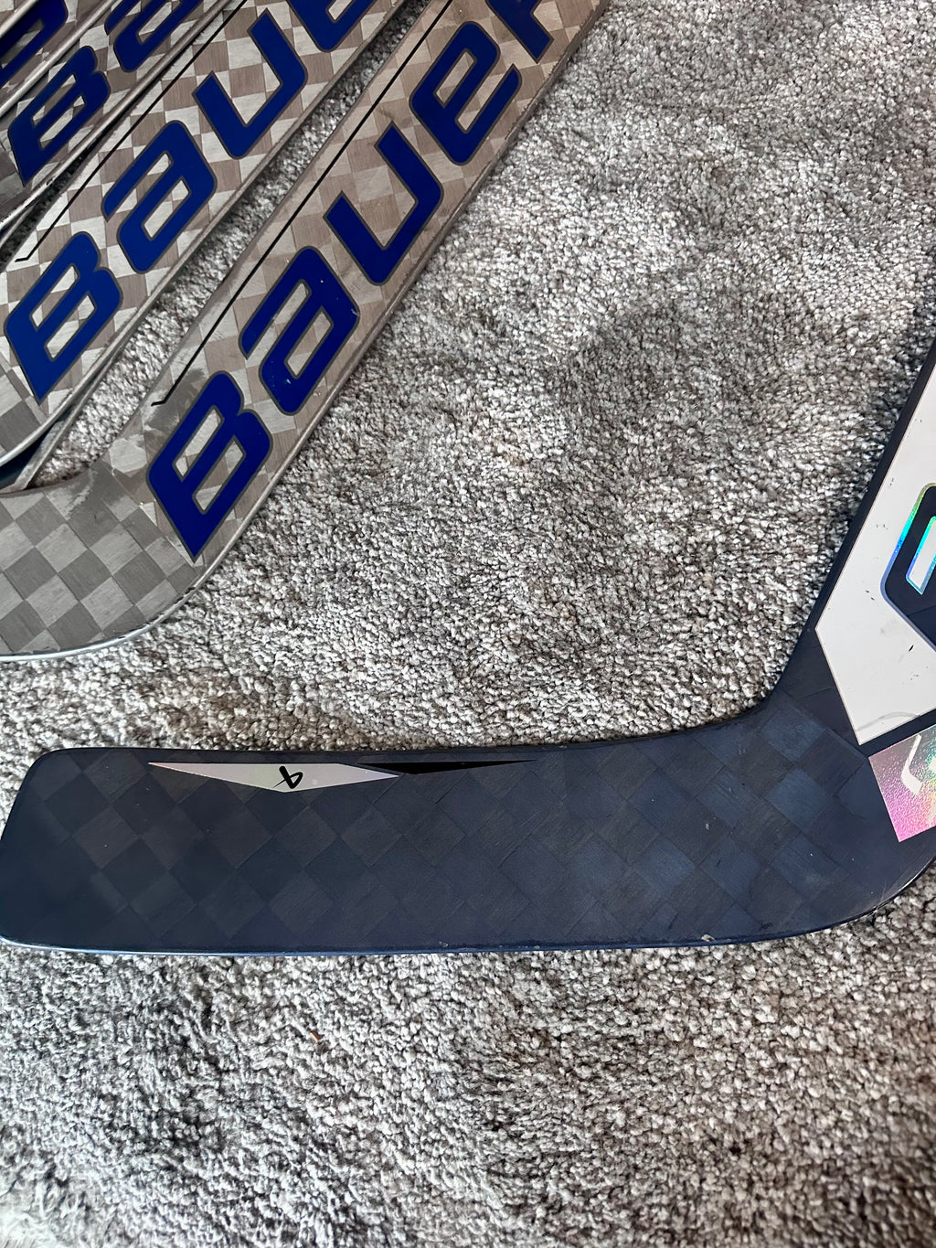NCAA Bauer Shadow Full Right 24" Navy Pro Stock Goalie Stick #3