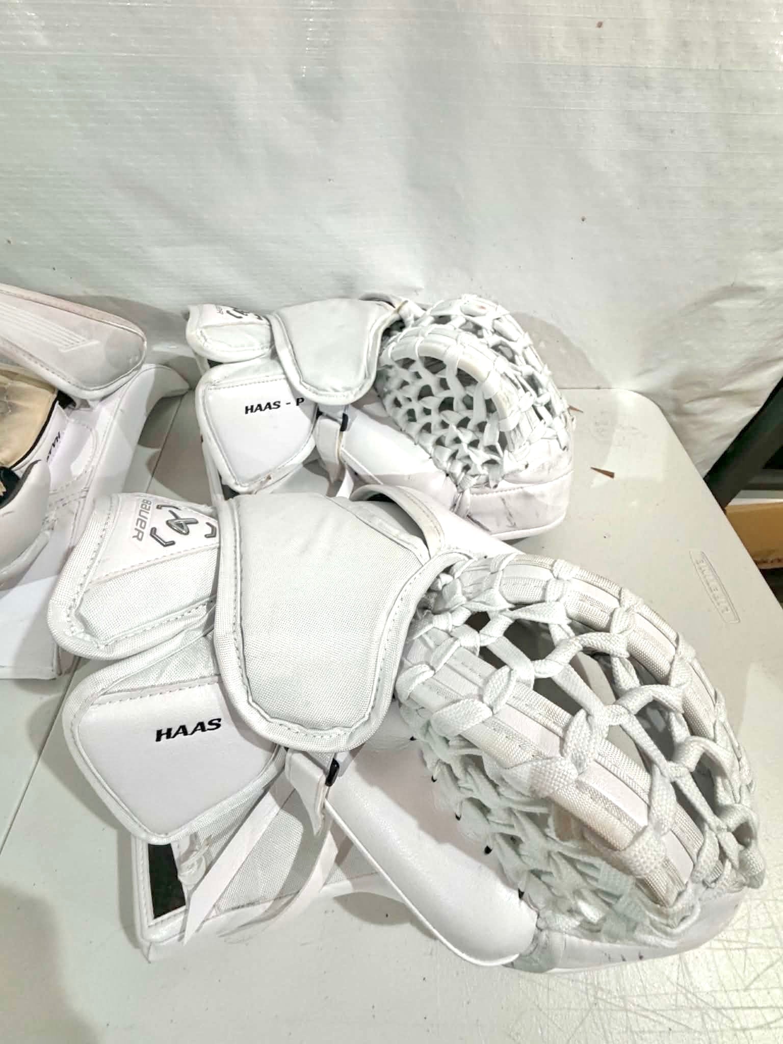 NCAA bauer mach pro stock goalie glove full set