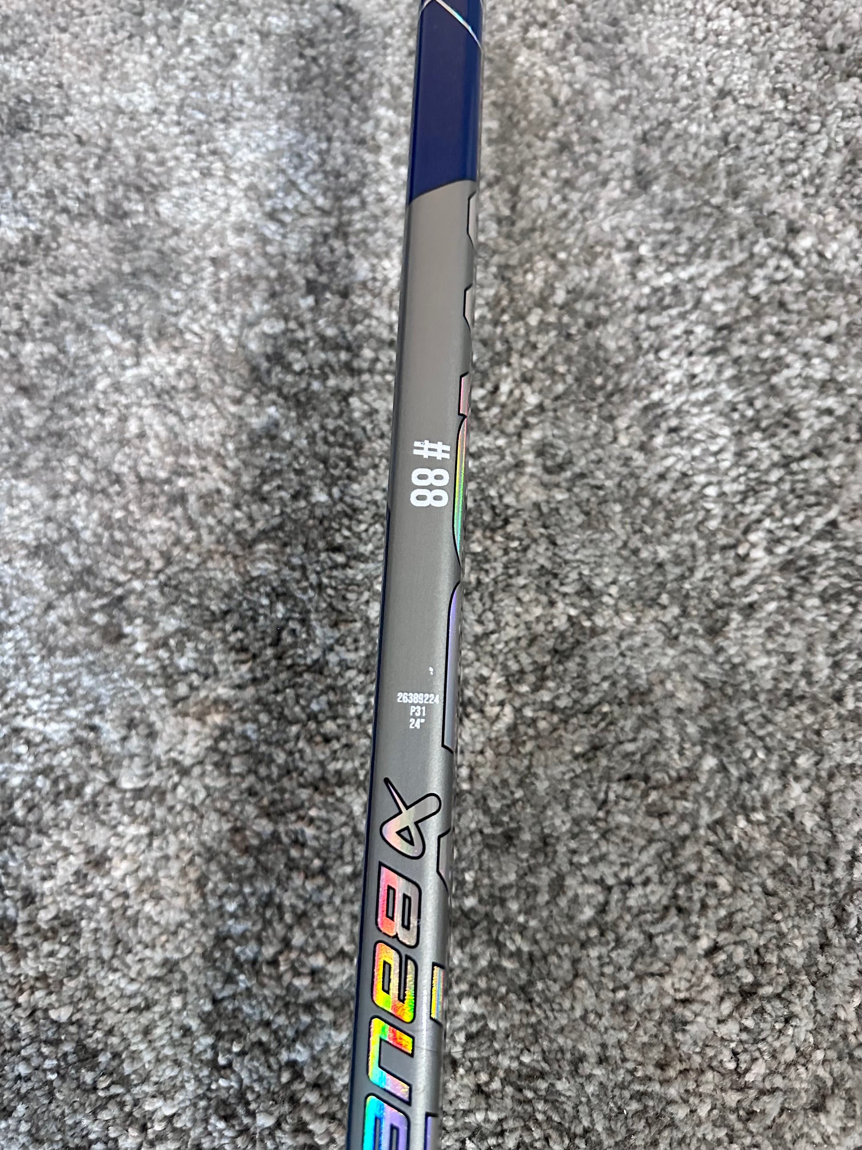 NCAA Bauer Shadow Full Right 24" Navy Pro Stock Goalie Stick #7