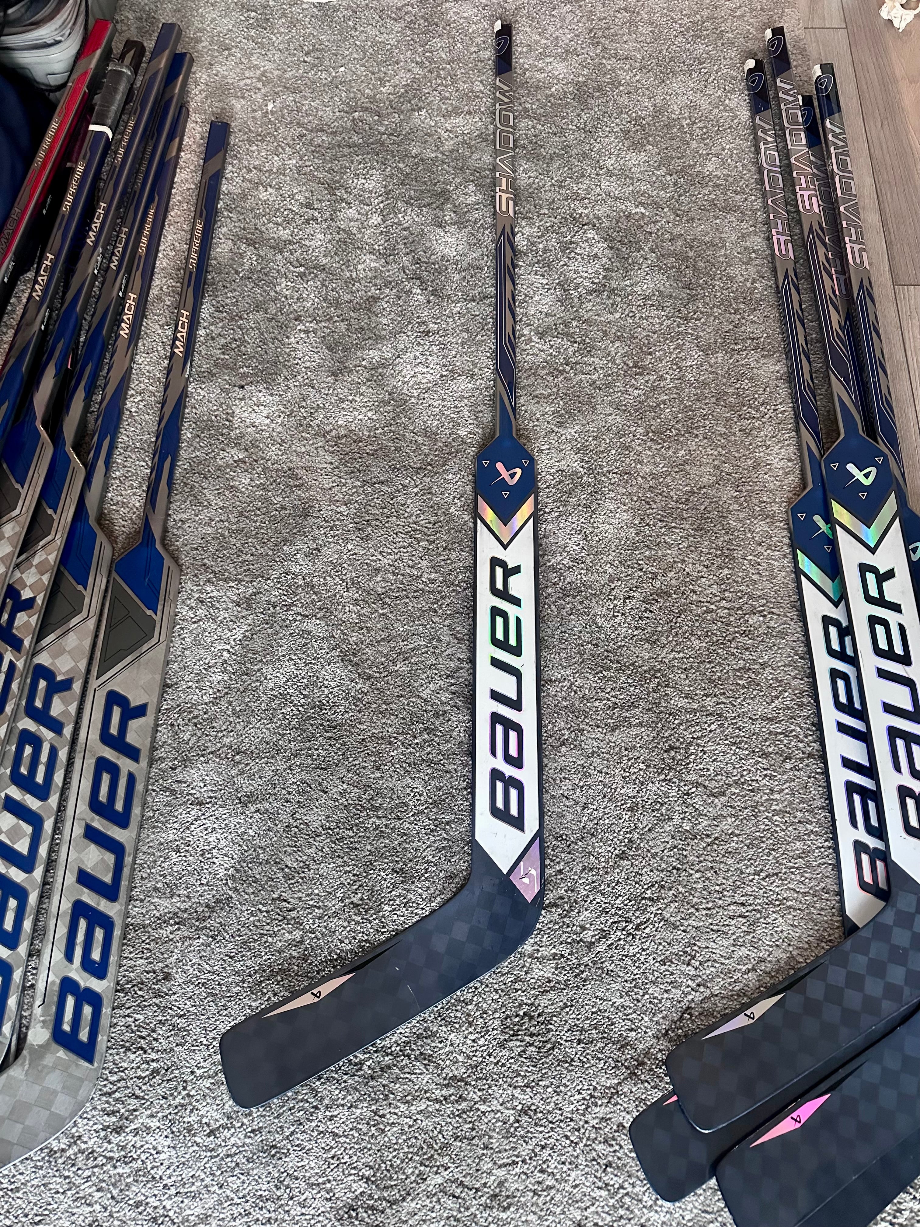 NCAA Bauer Shadow Full Right 24" Navy Pro Stock Goalie Stick #2