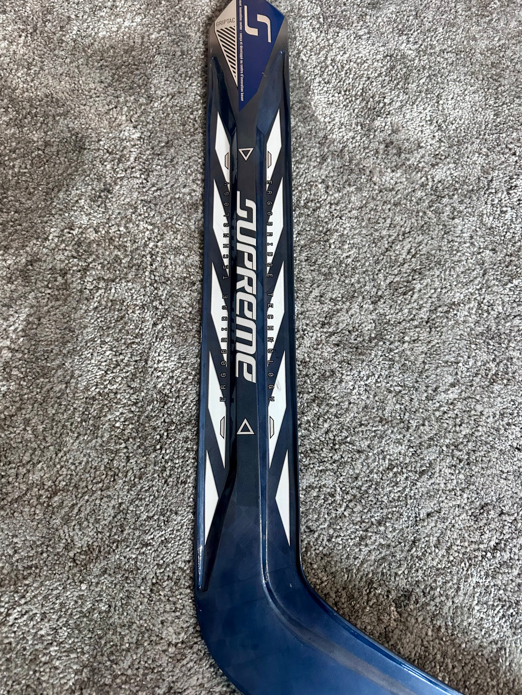 NCAA Bauer Shadow Full Right 24" Navy Pro Stock Goalie Stick #2