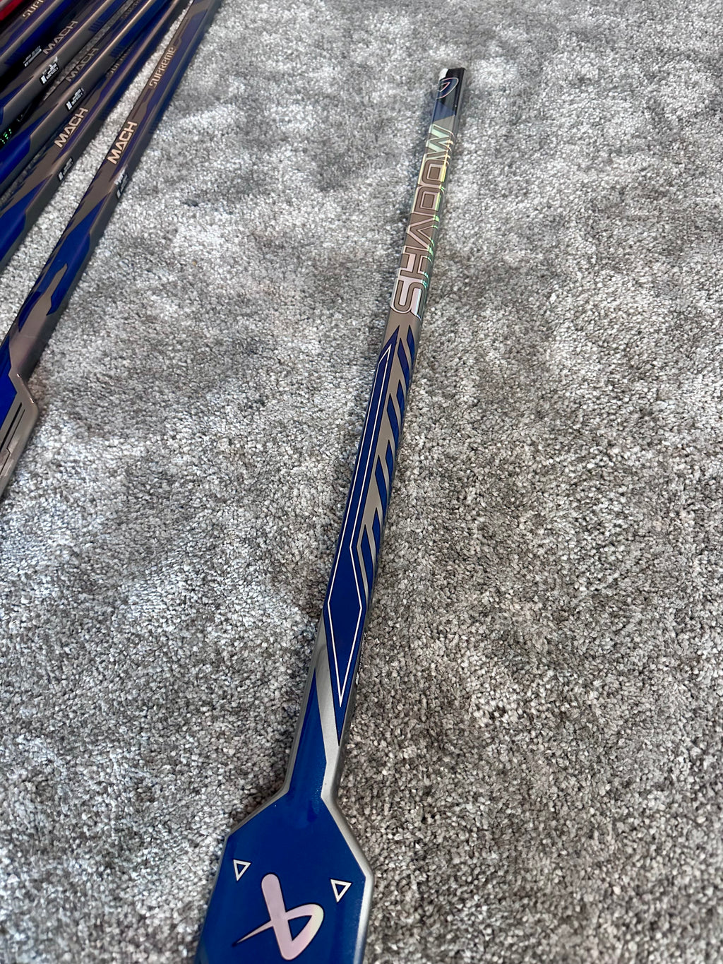 NCAA Bauer Shadow Full Right 24" Navy Pro Stock Goalie Stick #3