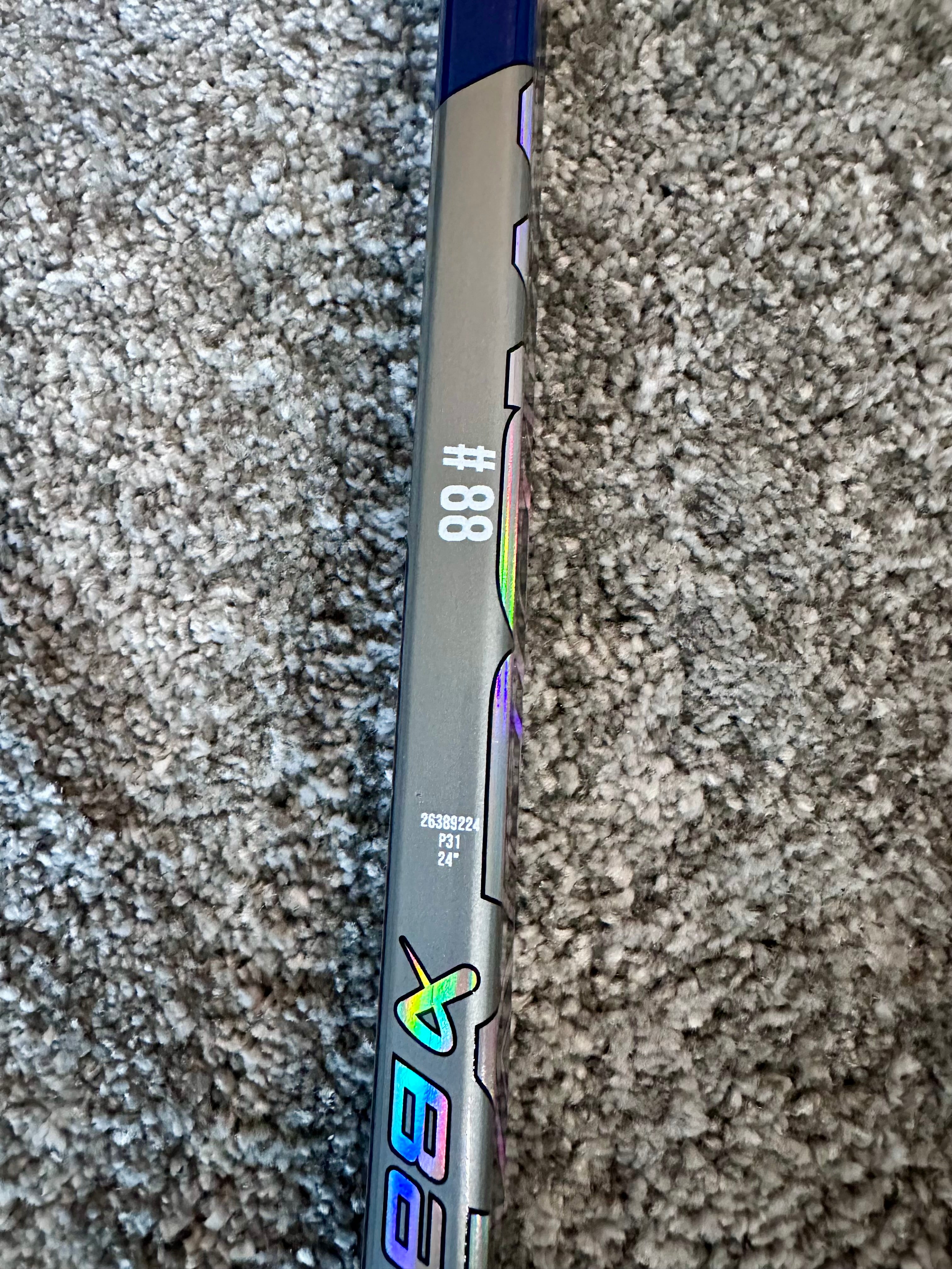 NCAA Bauer Shadow Full Right 24" Navy Pro Stock Goalie Stick #6