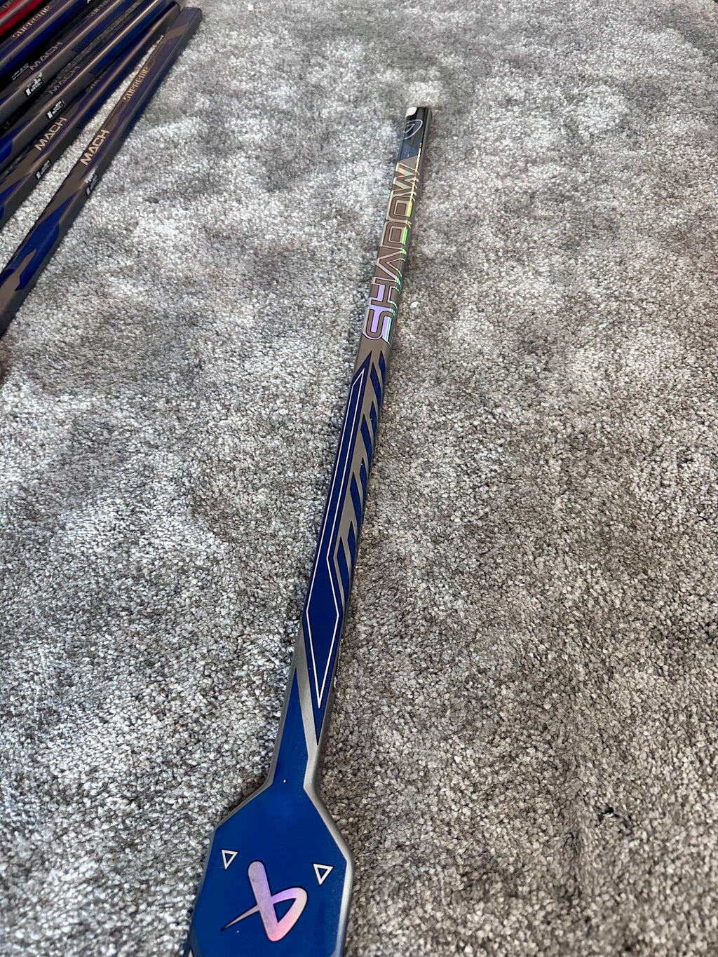 NCAA Bauer Shadow Full Right 24" Navy Pro Stock Goalie Stick #6