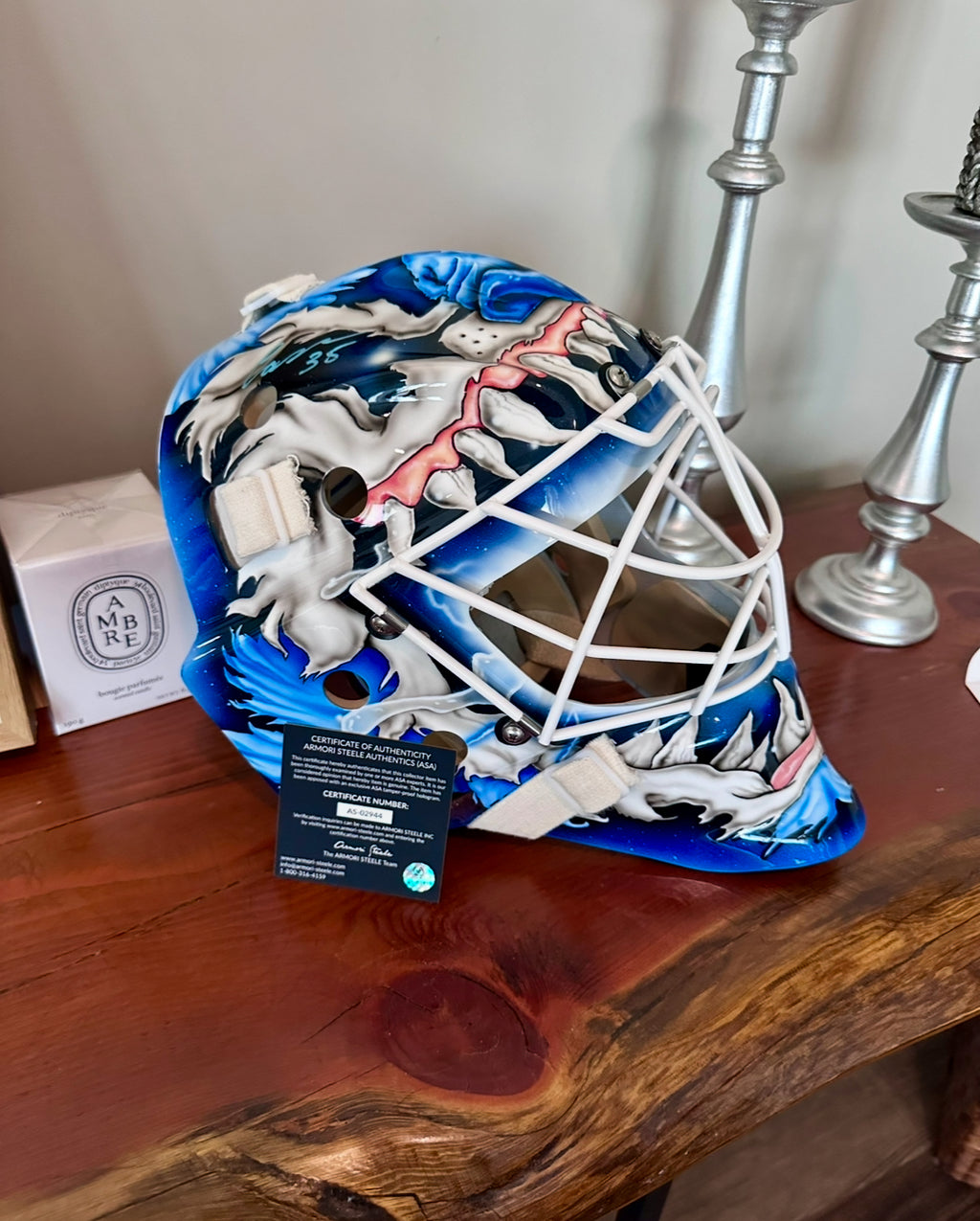 Ilya Samsonov 2023-2024 mad dog Toronto tribute replica goalie mask - autographed