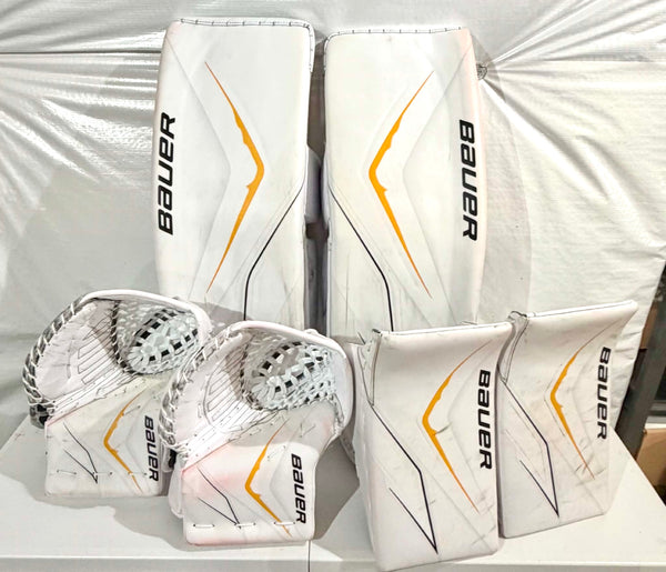 Bauer Flylite Full Right 35+1 Goalie Pro Stock Full Set with two glove sets